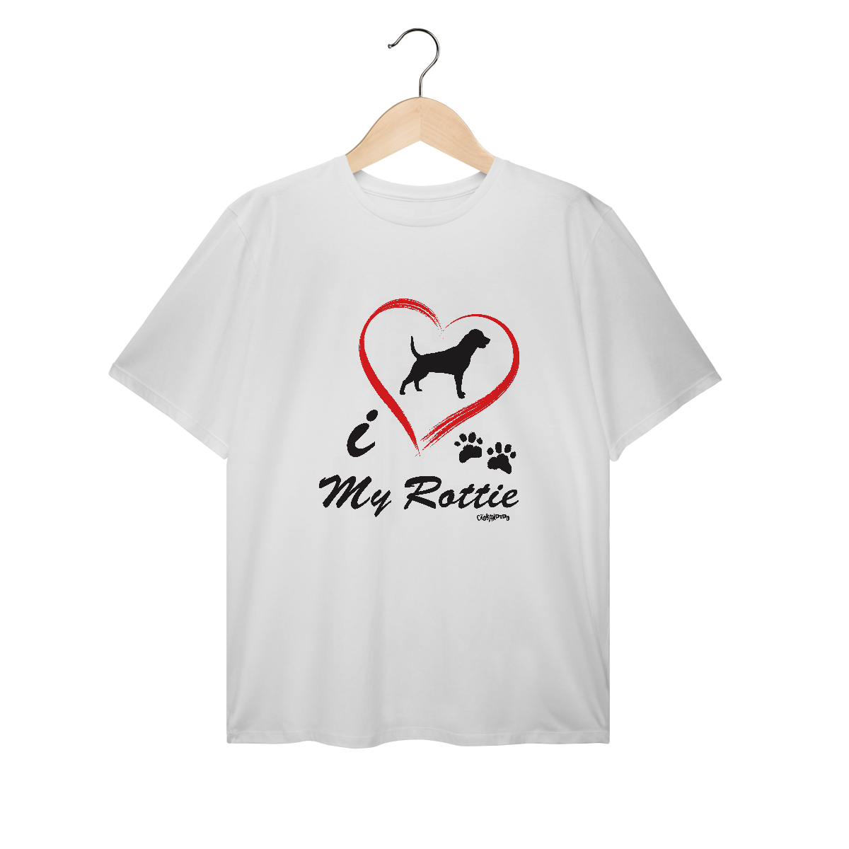 Camiseta Plus Size Rottweiler - I Love My Rottie