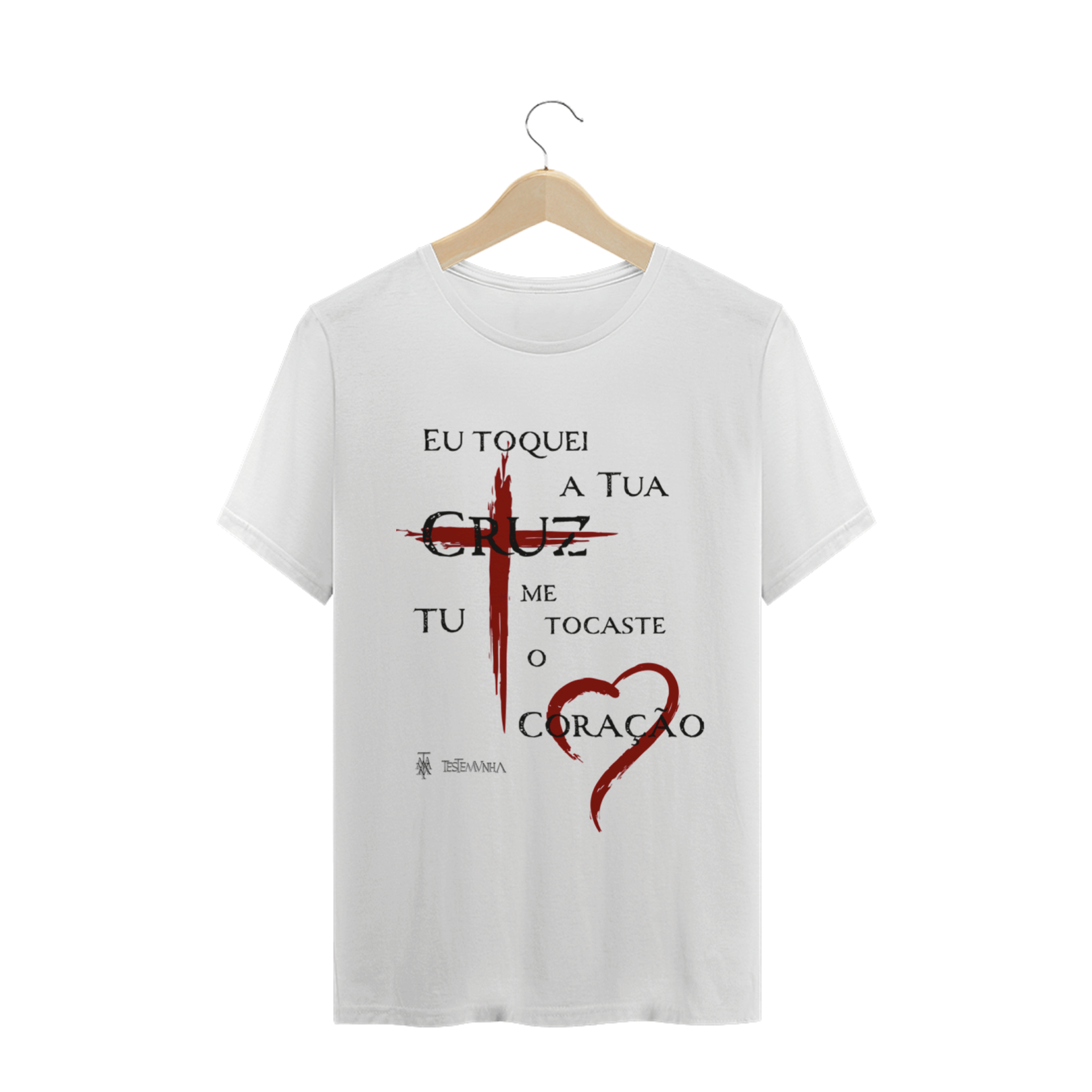 Camiseta Toquei a Tua Cruz (clara)