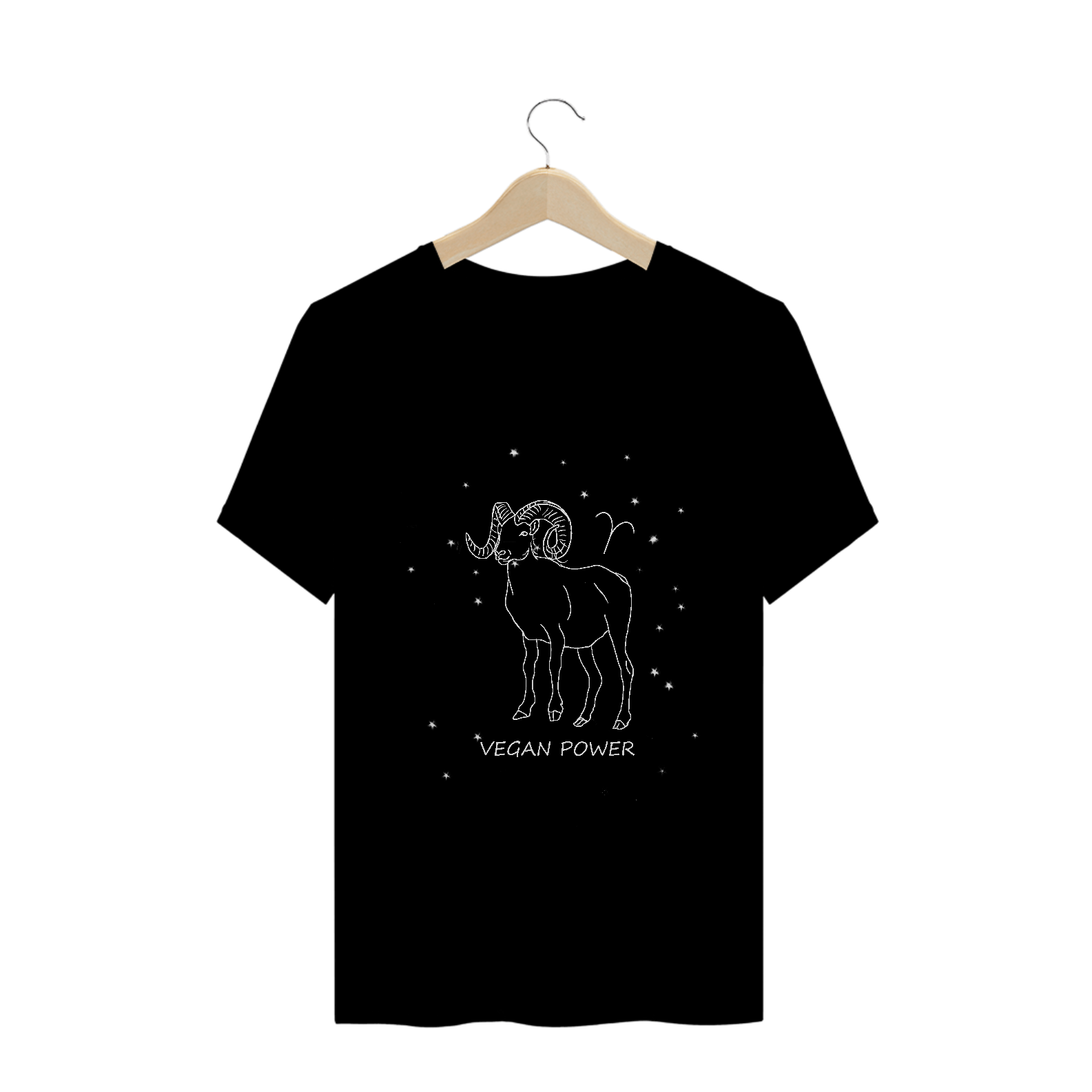Camiseta Unissex | Áries | Vegan Power | P&B