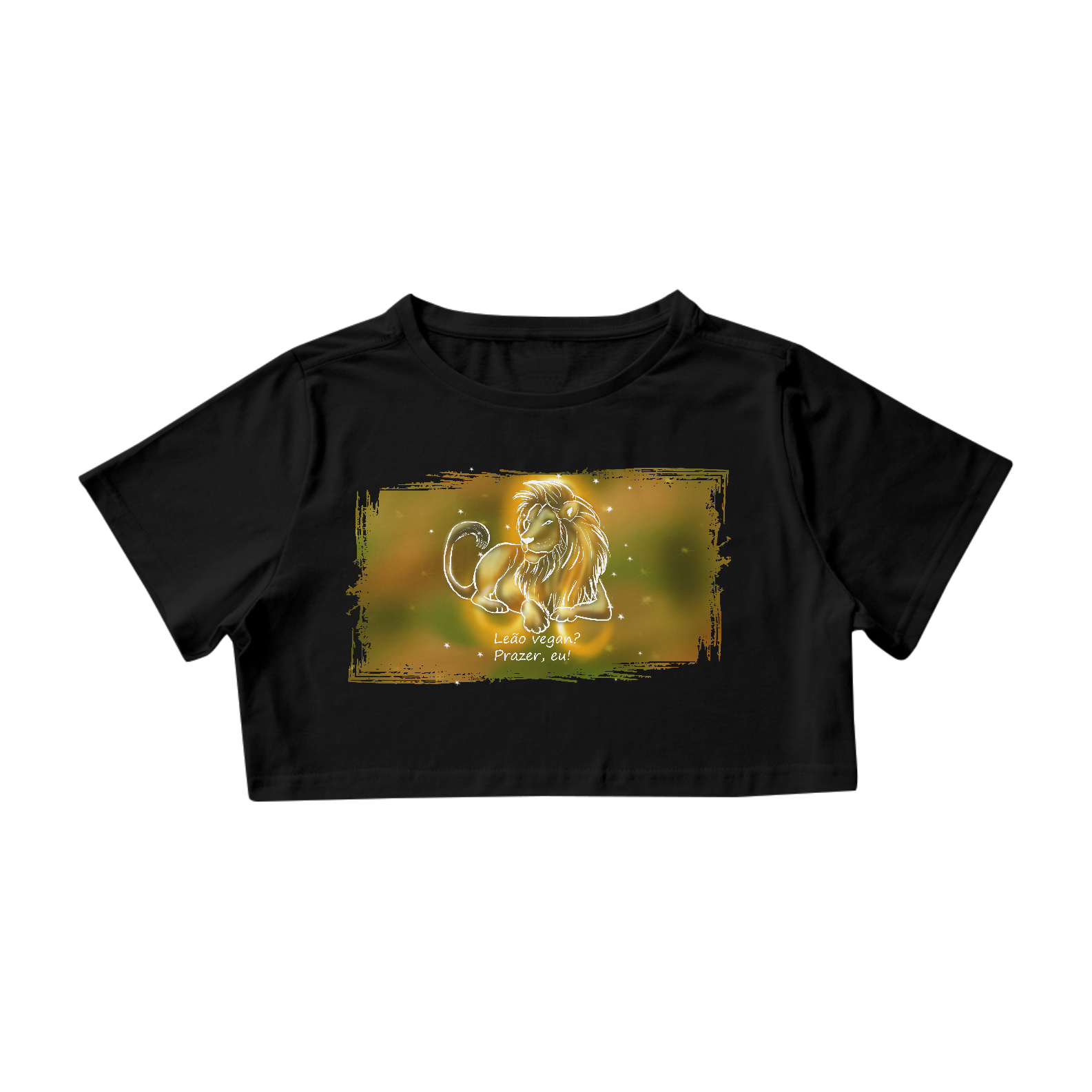 Camiseta Cropped | Leão | Leão vegan? Prazer, eu! | Color