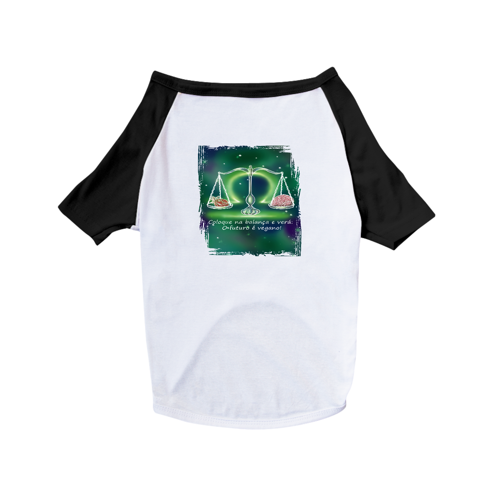 Camiseta para Pet | Libra | Coloque na balança e verá: O futuro é vegano! | Color