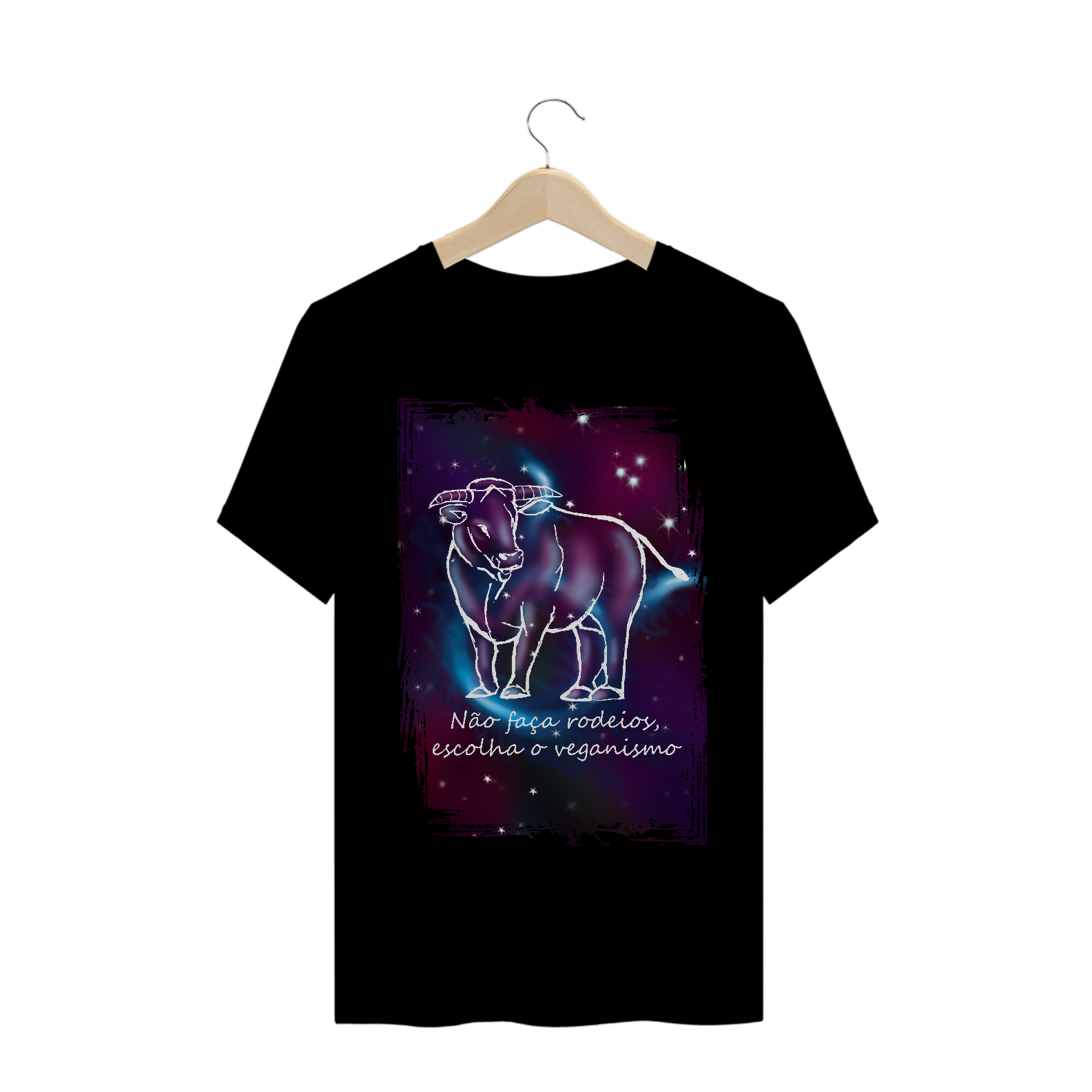 Camiseta Unissex | Touro | Não faça rodeios, escolha o veganismo | Color