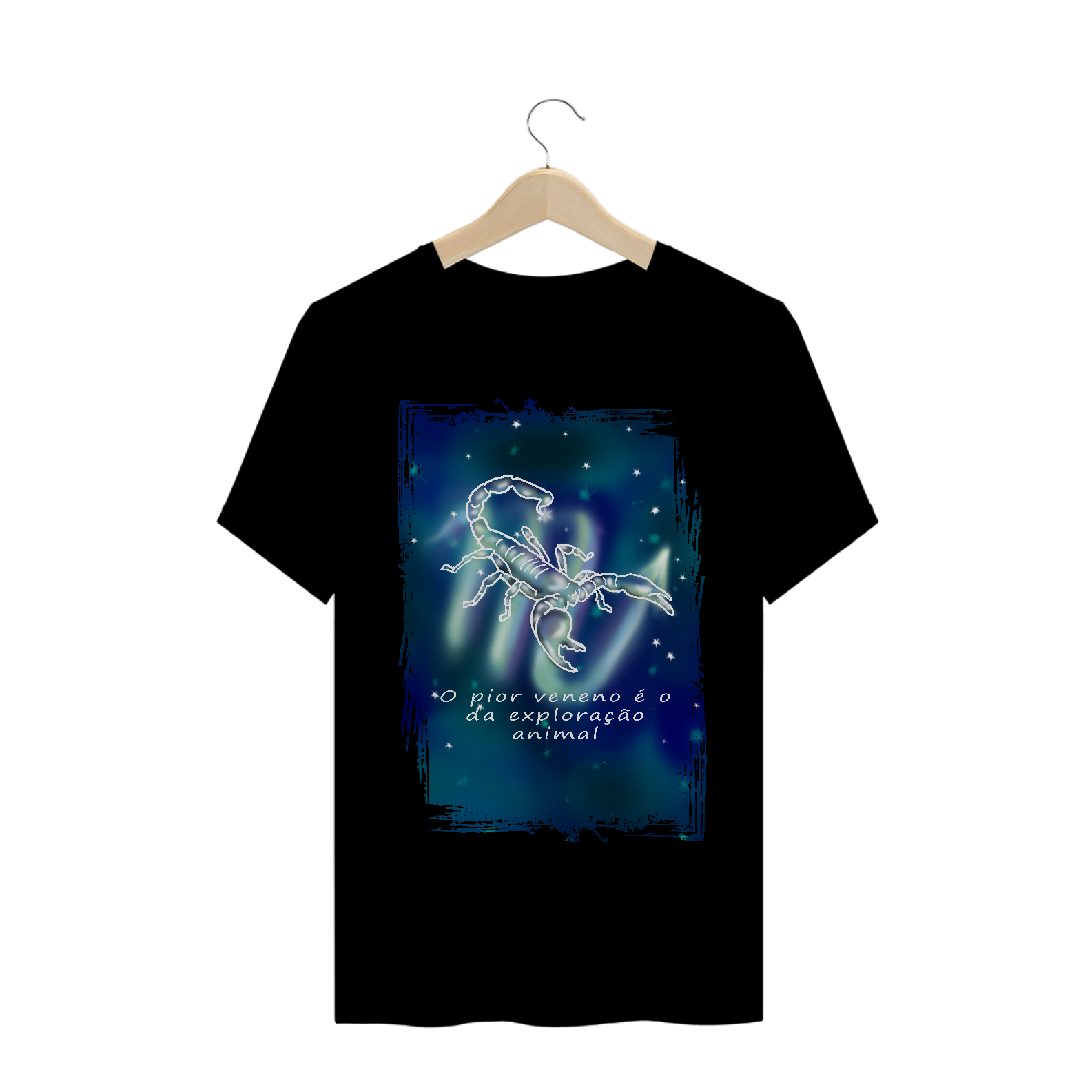 Camiseta Unissex | Escorpião | O pior veneno é o da exploração animal | Color
