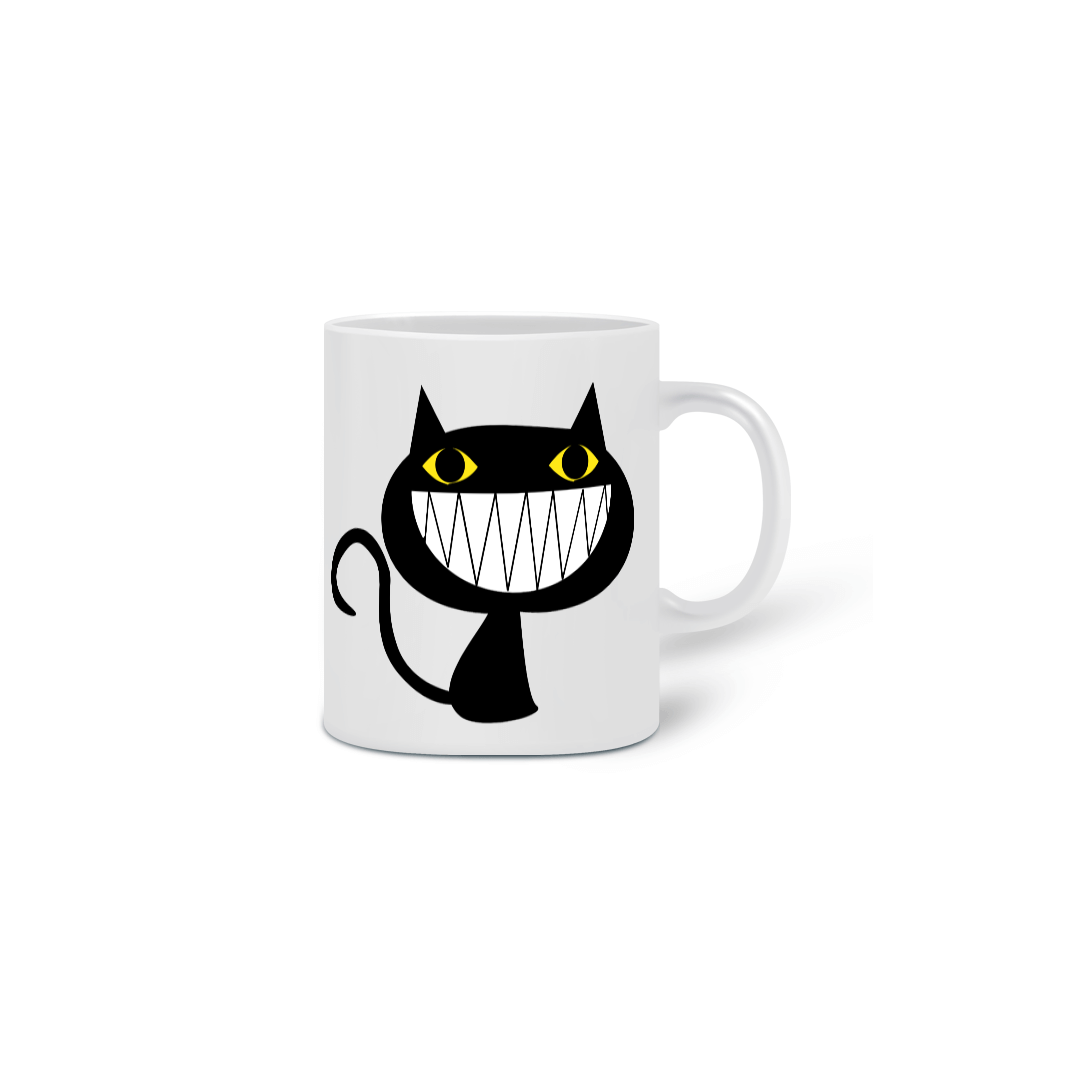 GATO PRETO 2 caras (caneca)