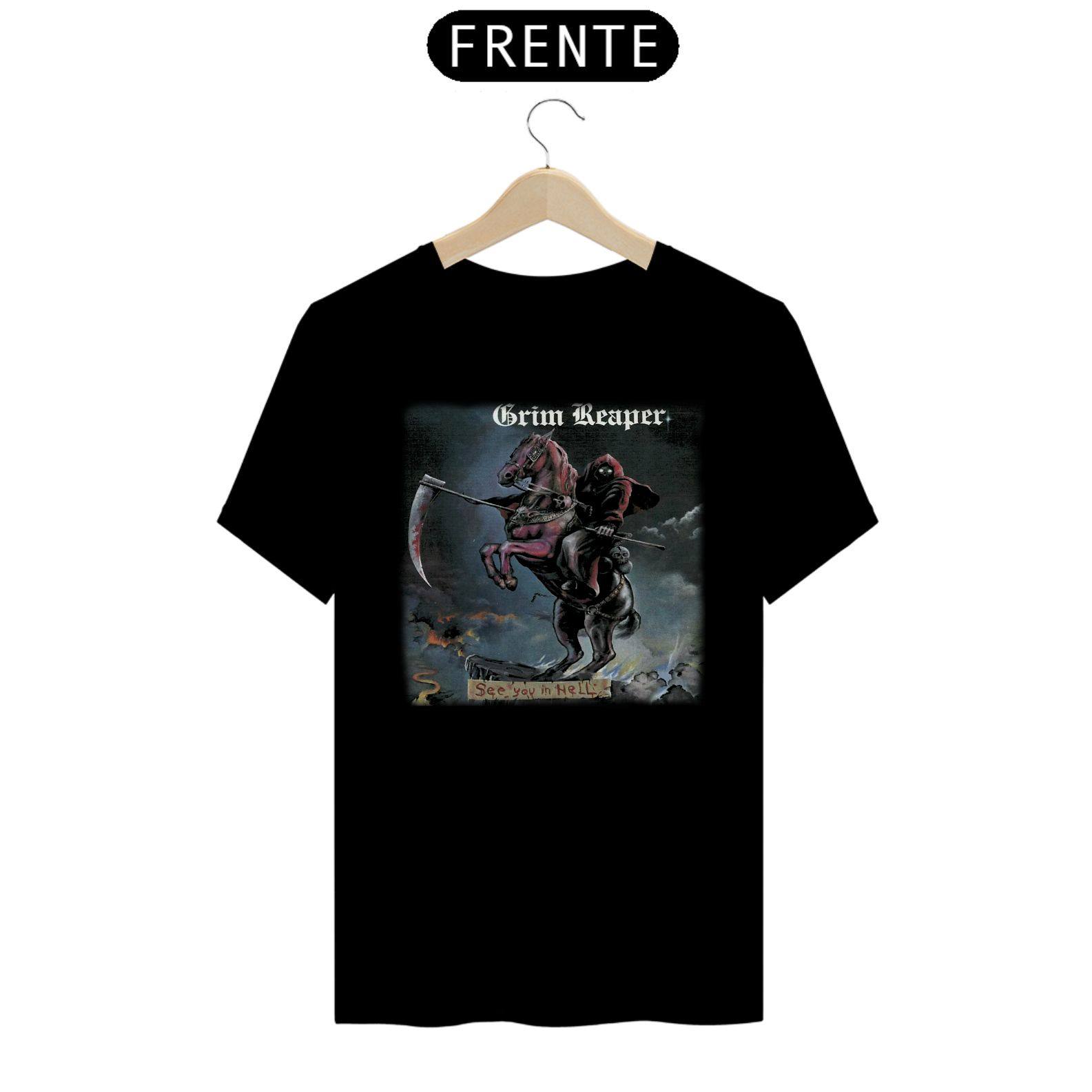 Camisa Grim Reaper - See You In Hell