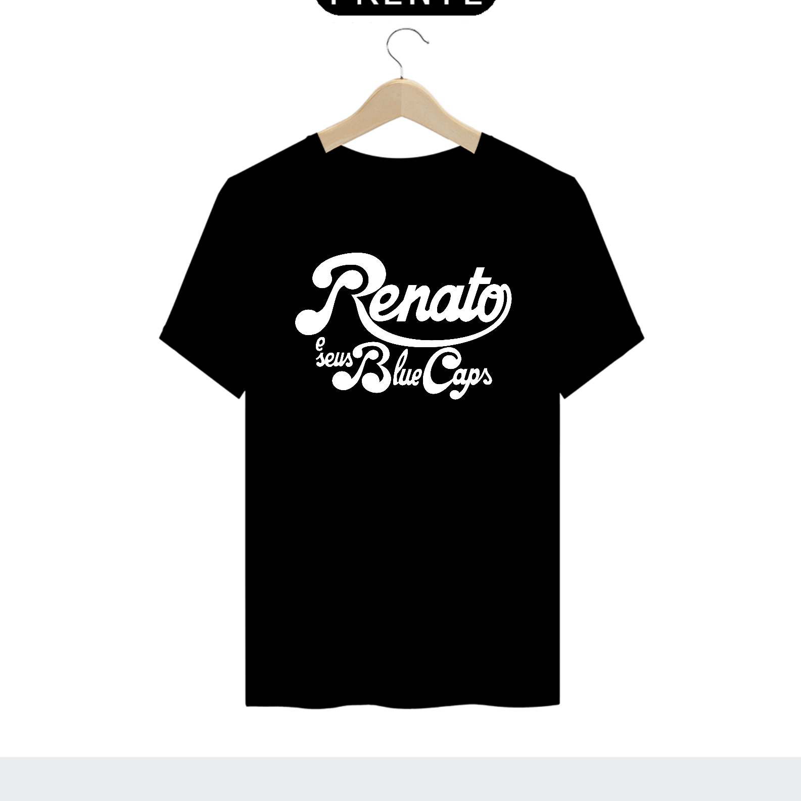 Camisa Renato e Seus Blue Caps - Preta *com letra acinzentada *- Oficial