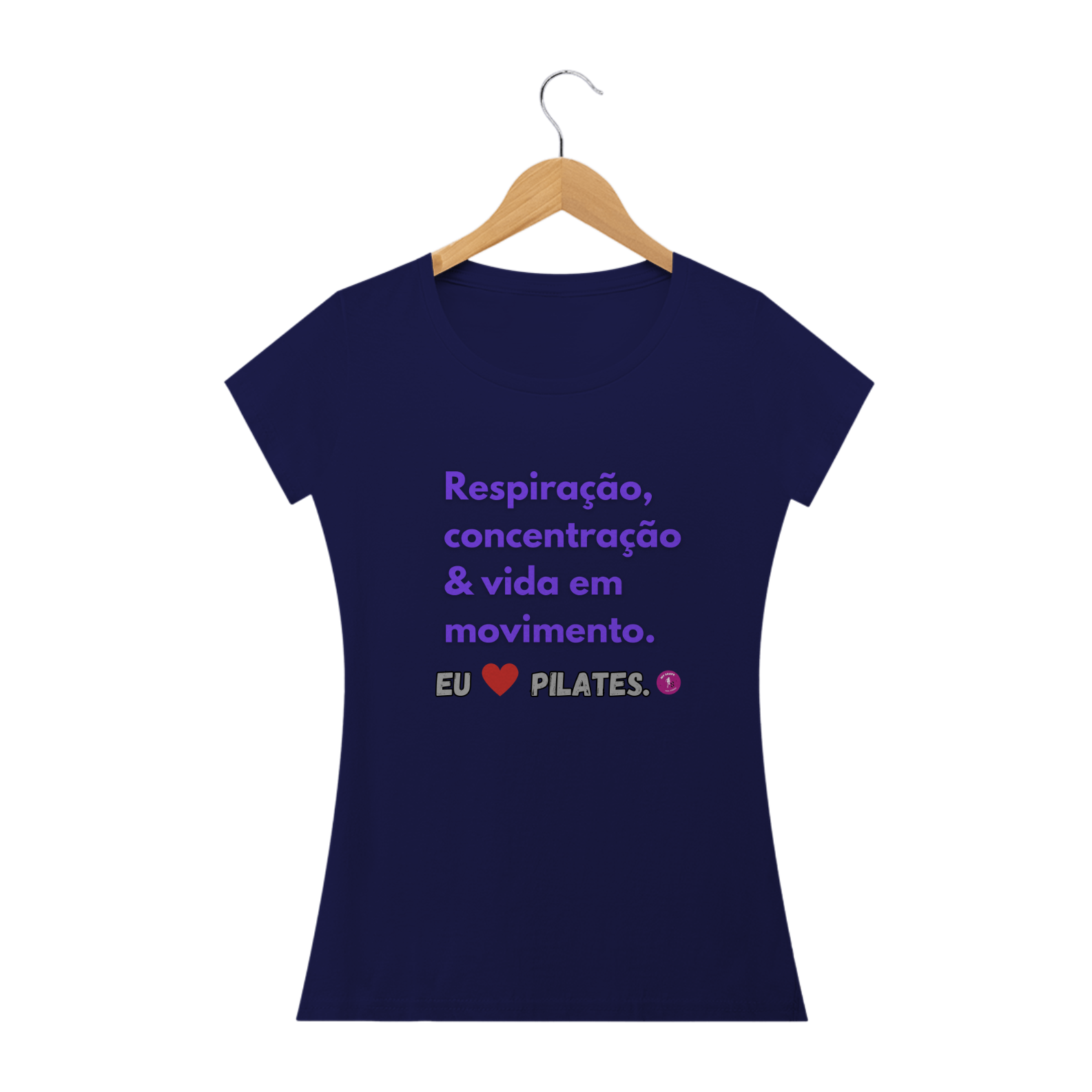 Baby Look Algodão Eu Amo Pilates 