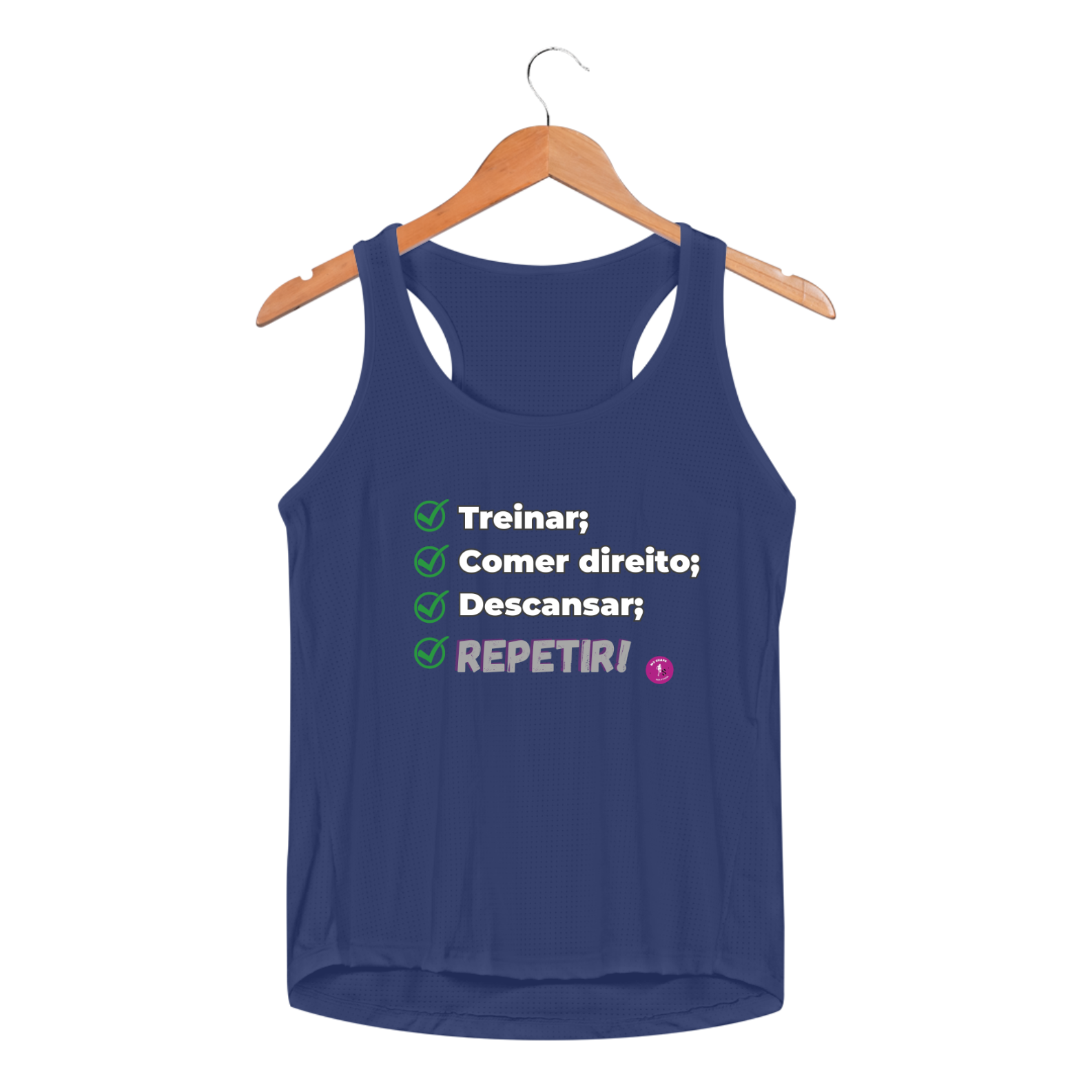 Regata Feminina Dry Fit Sport Treinar, comer, descansar, repetir