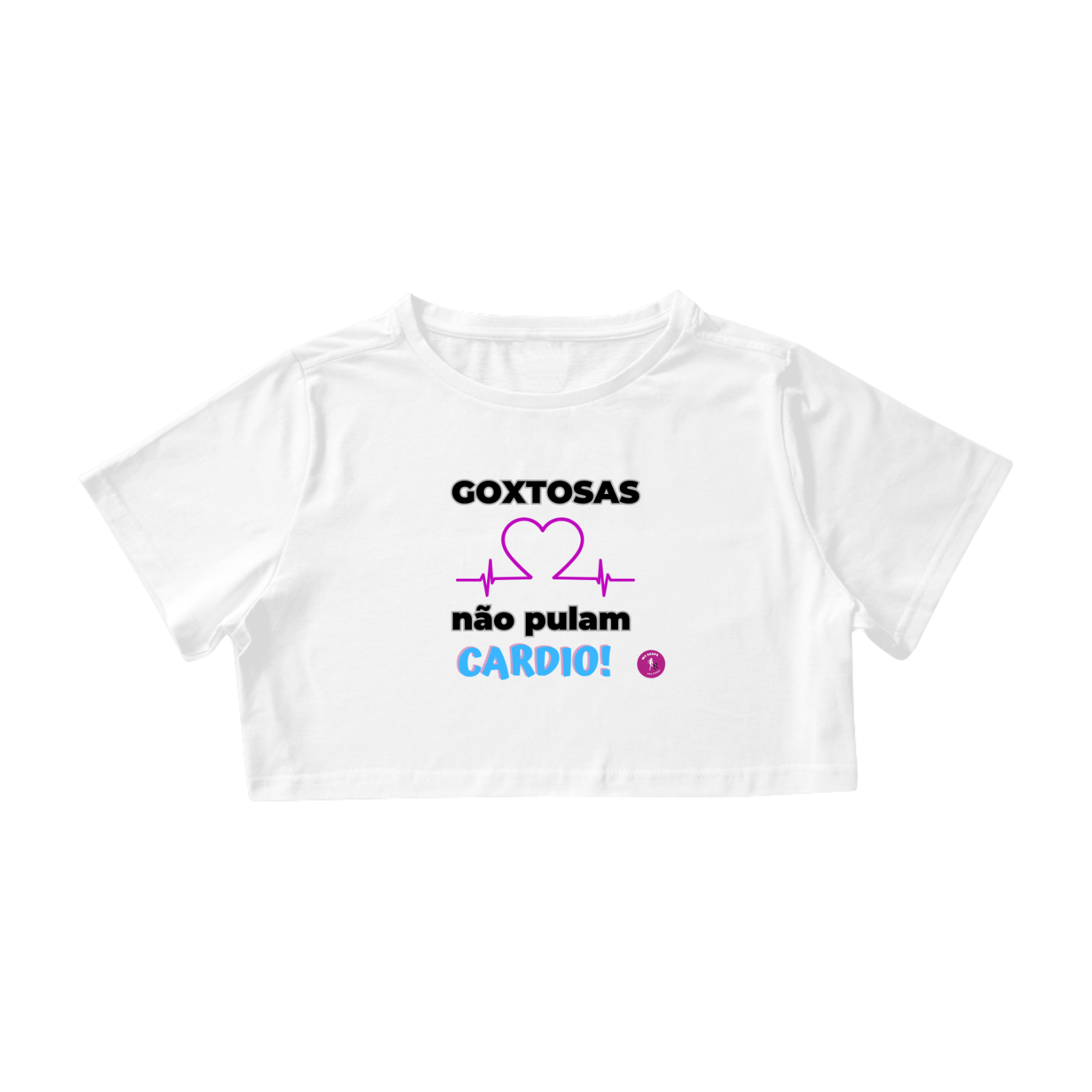 Cropped Algodão Goxtosas Não Pulam Cardio branco