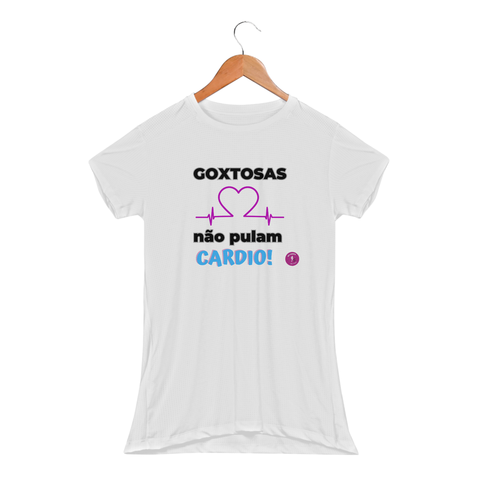 Baby Look Dry Fit Sport Goxtosas Não Pulam Cardio branco 
