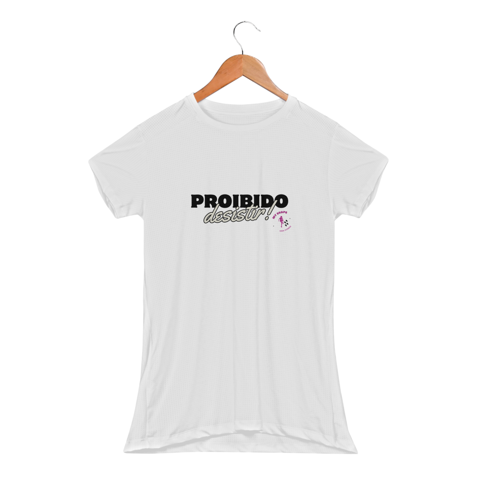 Baby Look Dry Fit Sport Proibido Desistir branca