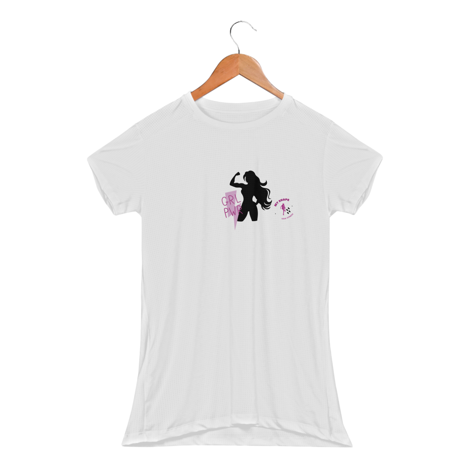 Baby Look Dry Fit Sport GRL PWR branca