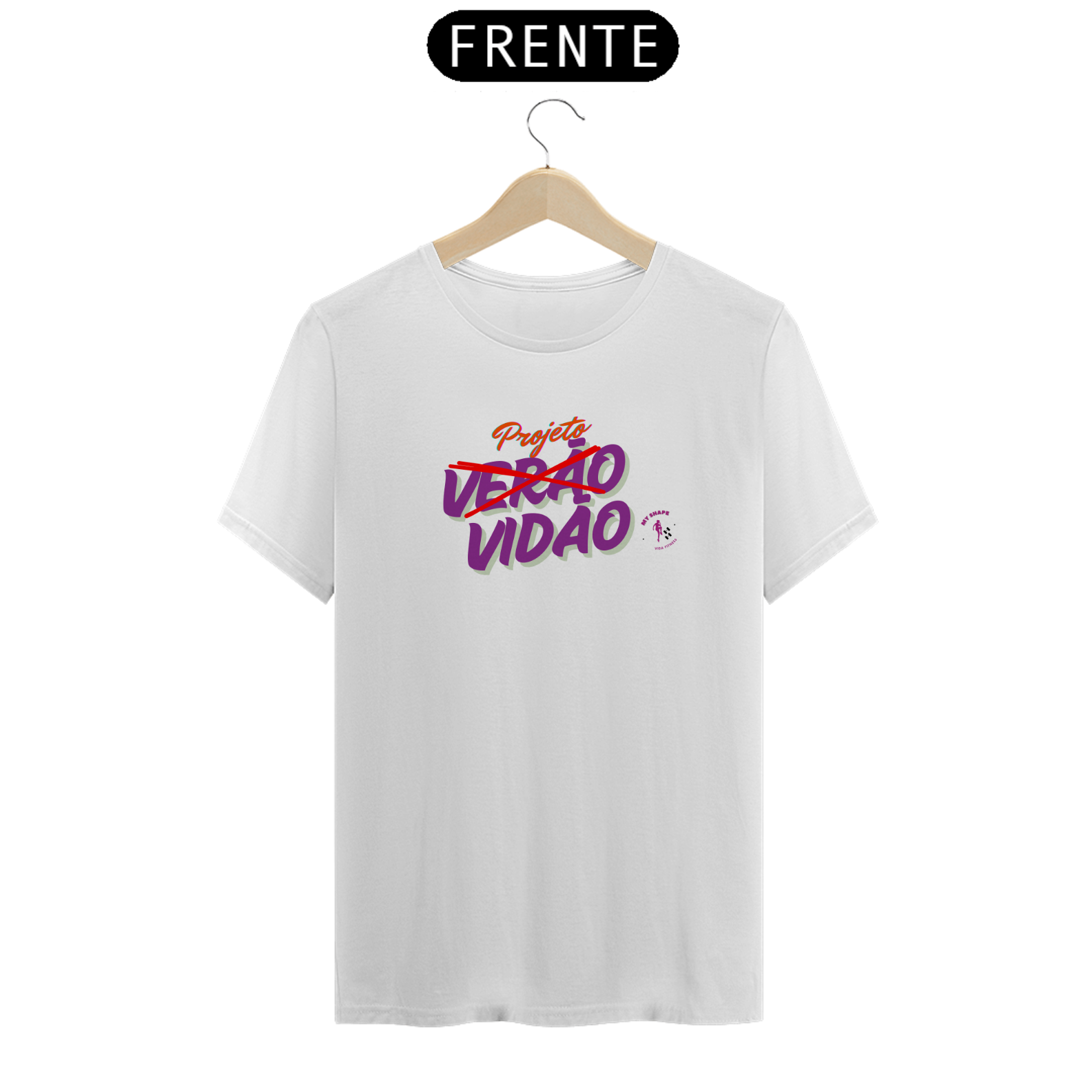T-shirt Algodão feminina Projeto Vidão