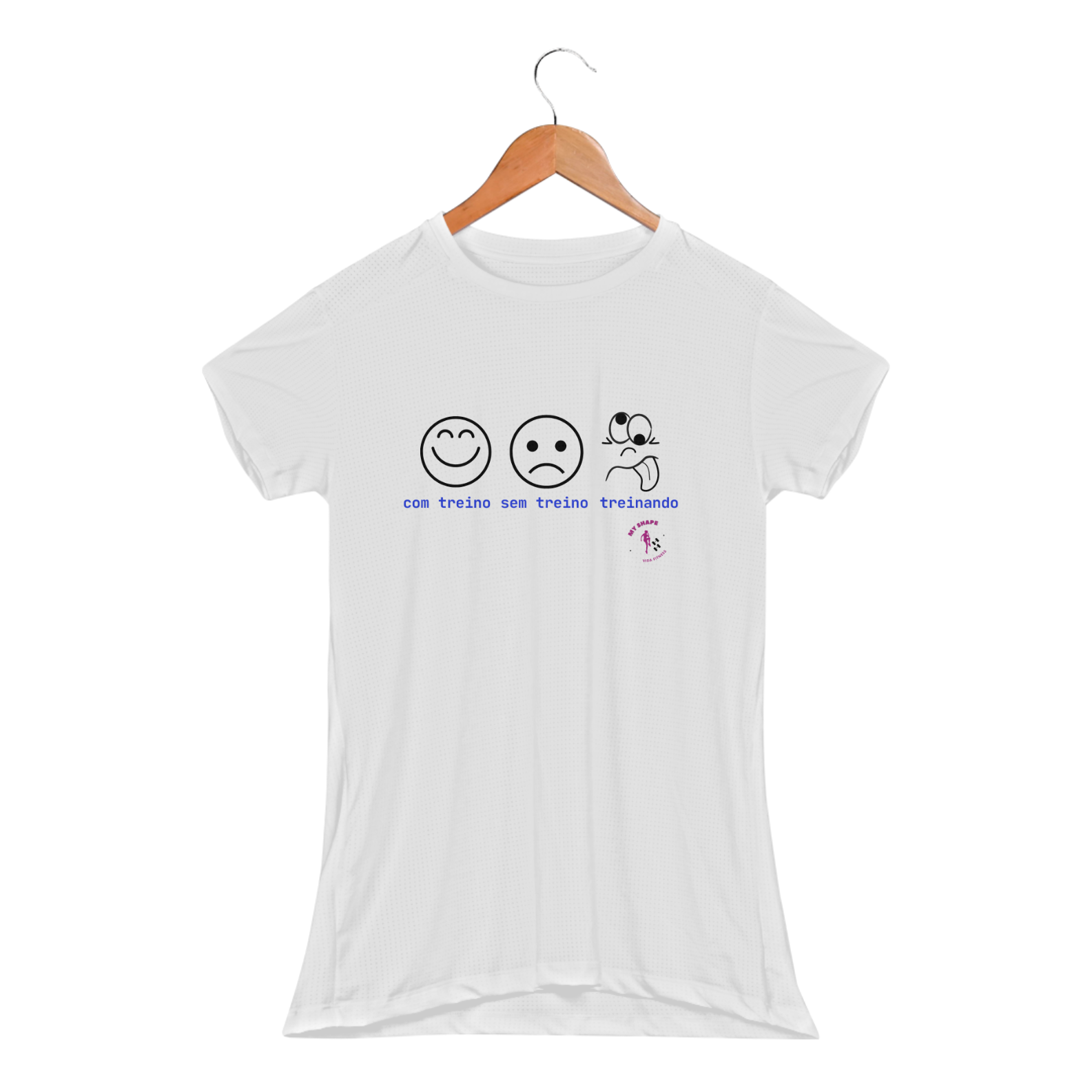 Baby Look Dry Fit Sport Com Treino Sem Treino Branca