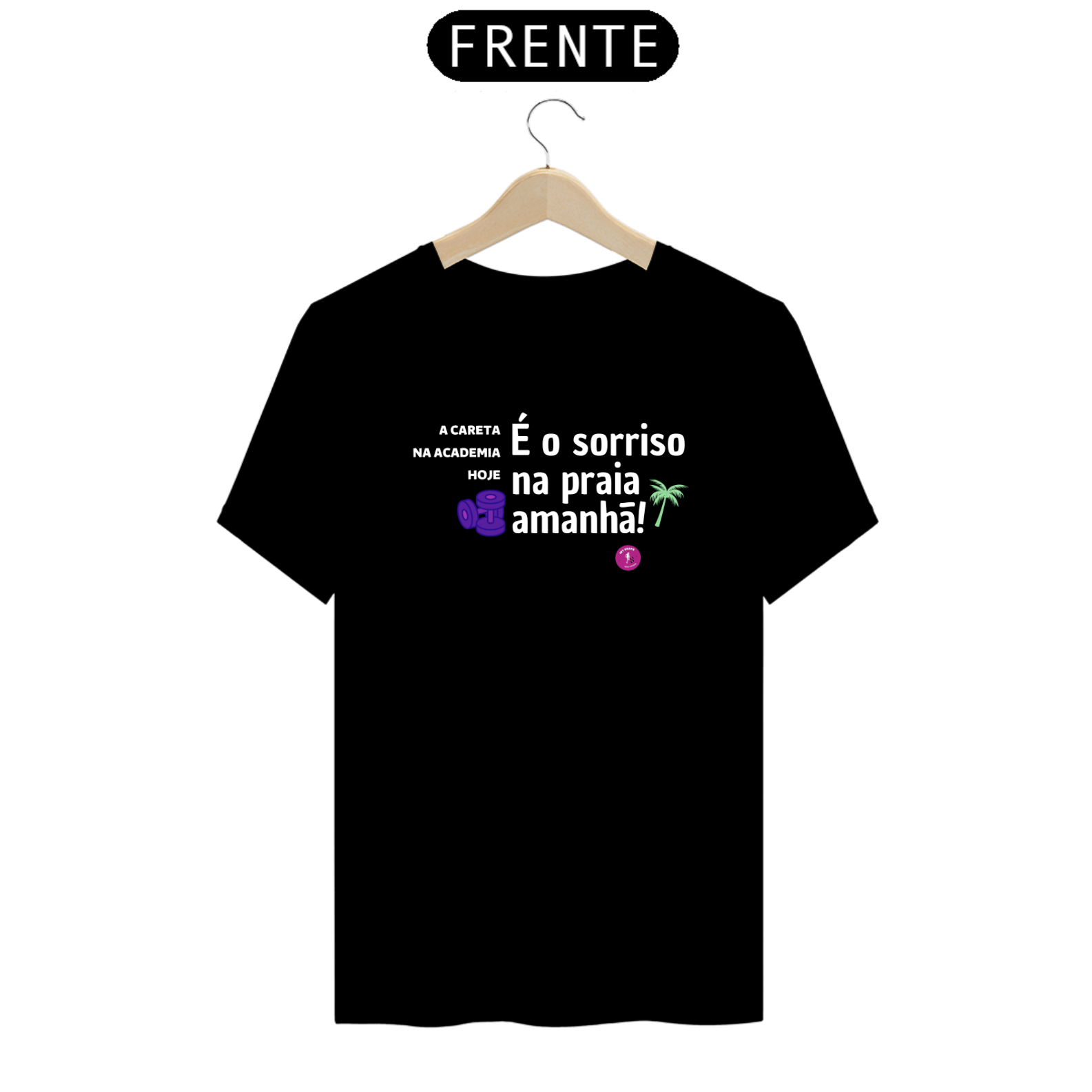 T-shirt Algodão Unissex Careta na Academia