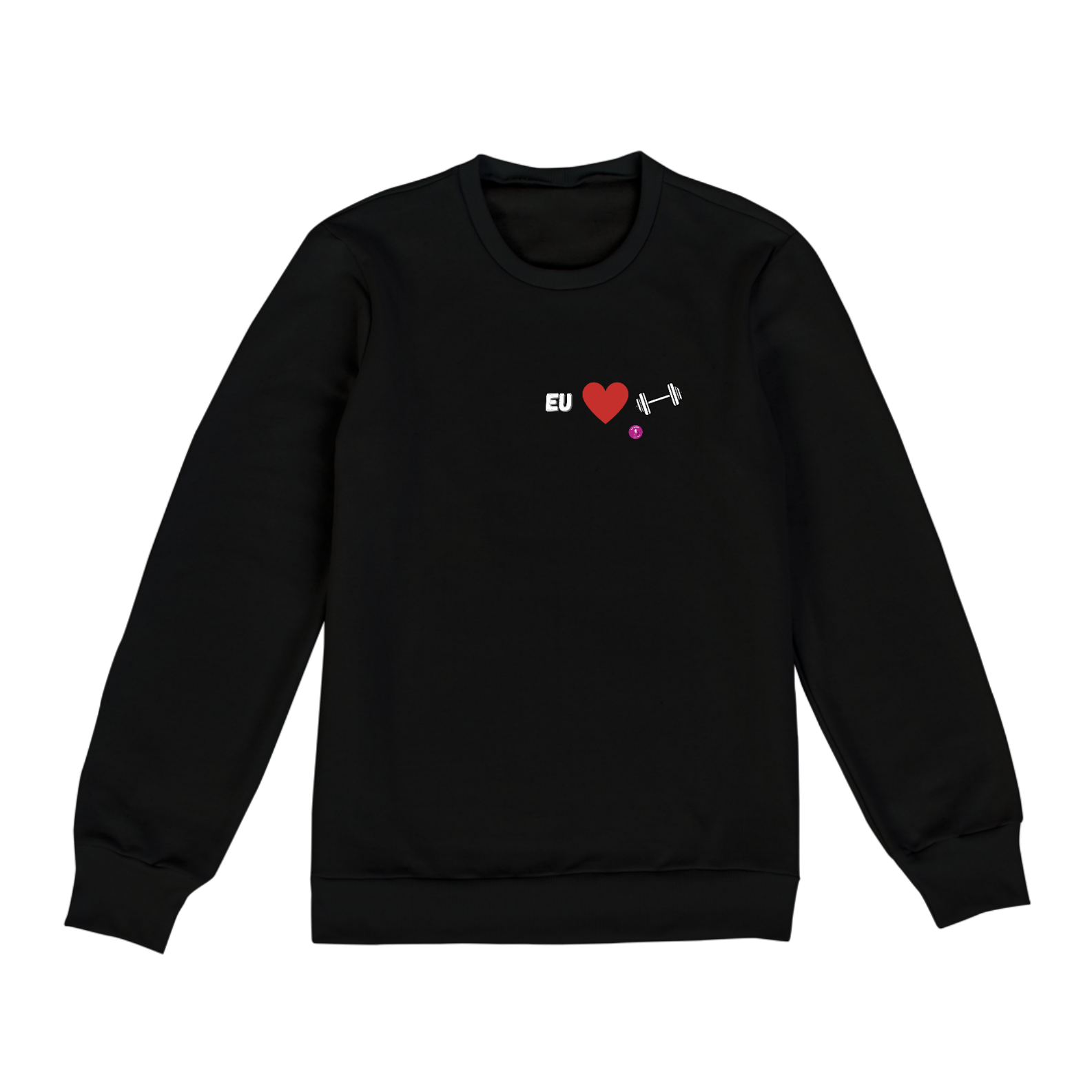 Moletom Fechado Unissex Eu Amo Treinar