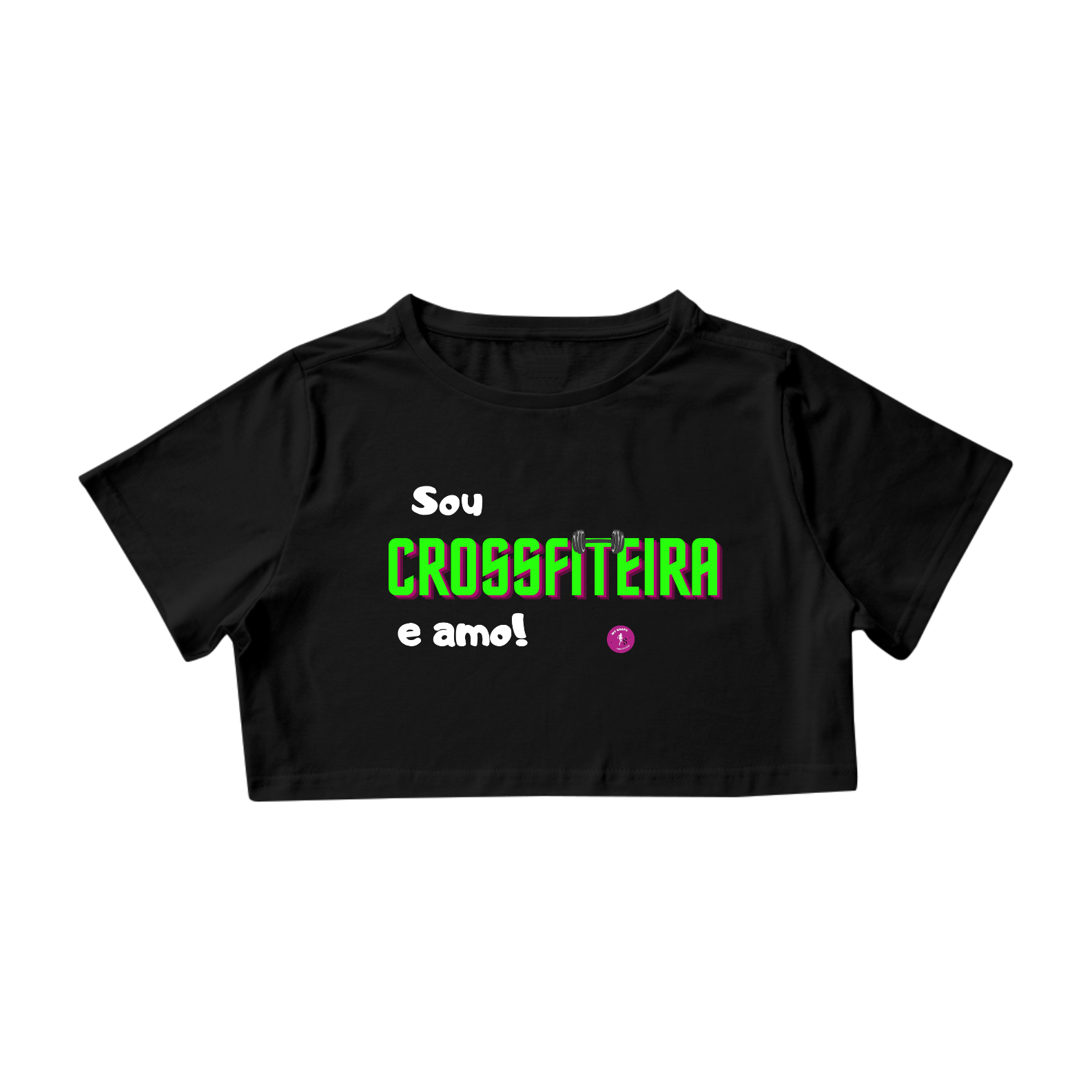 Cropped  Algodão Crossfiteira preto