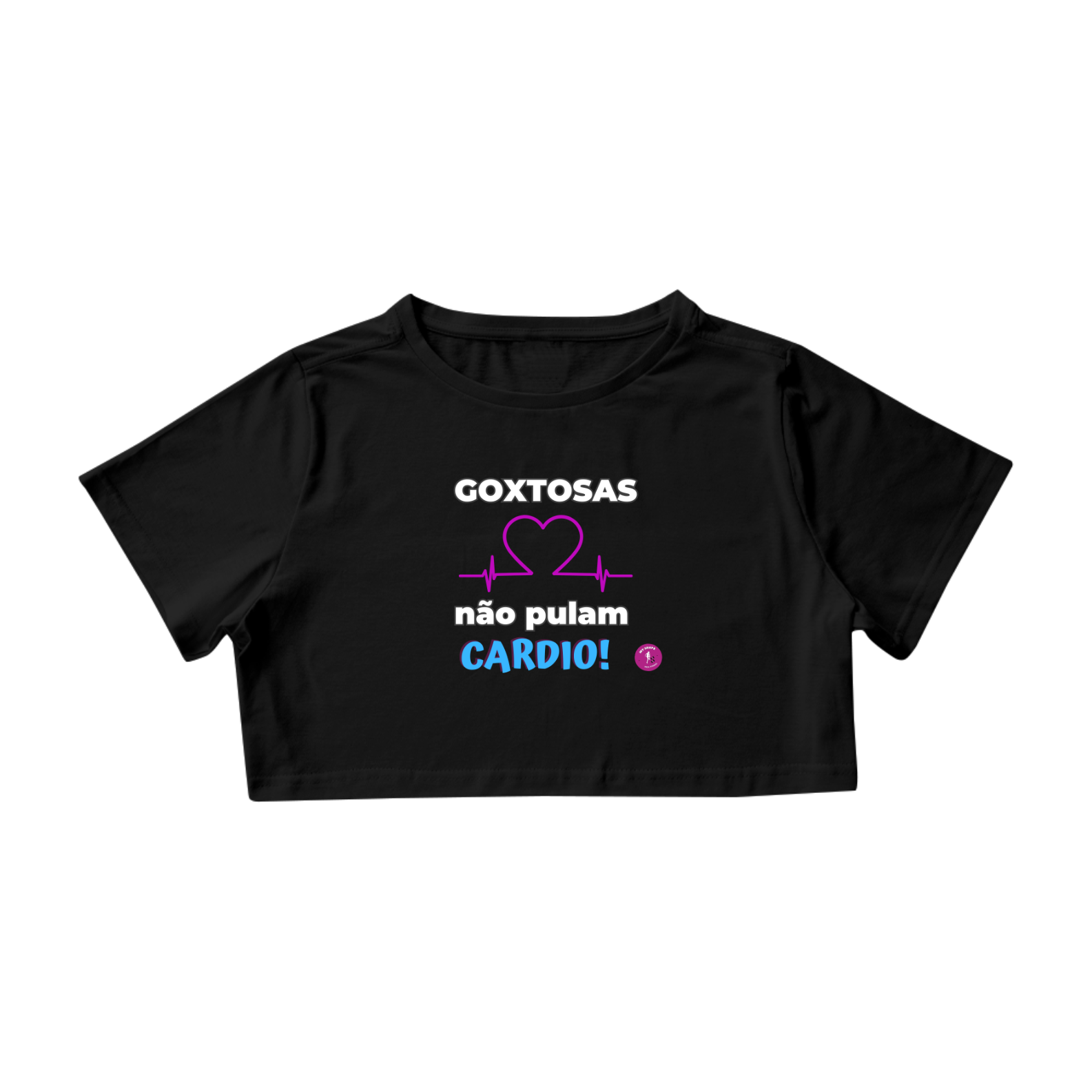 Cropped Algodão Goxtosas Não Pulam Cardio preto