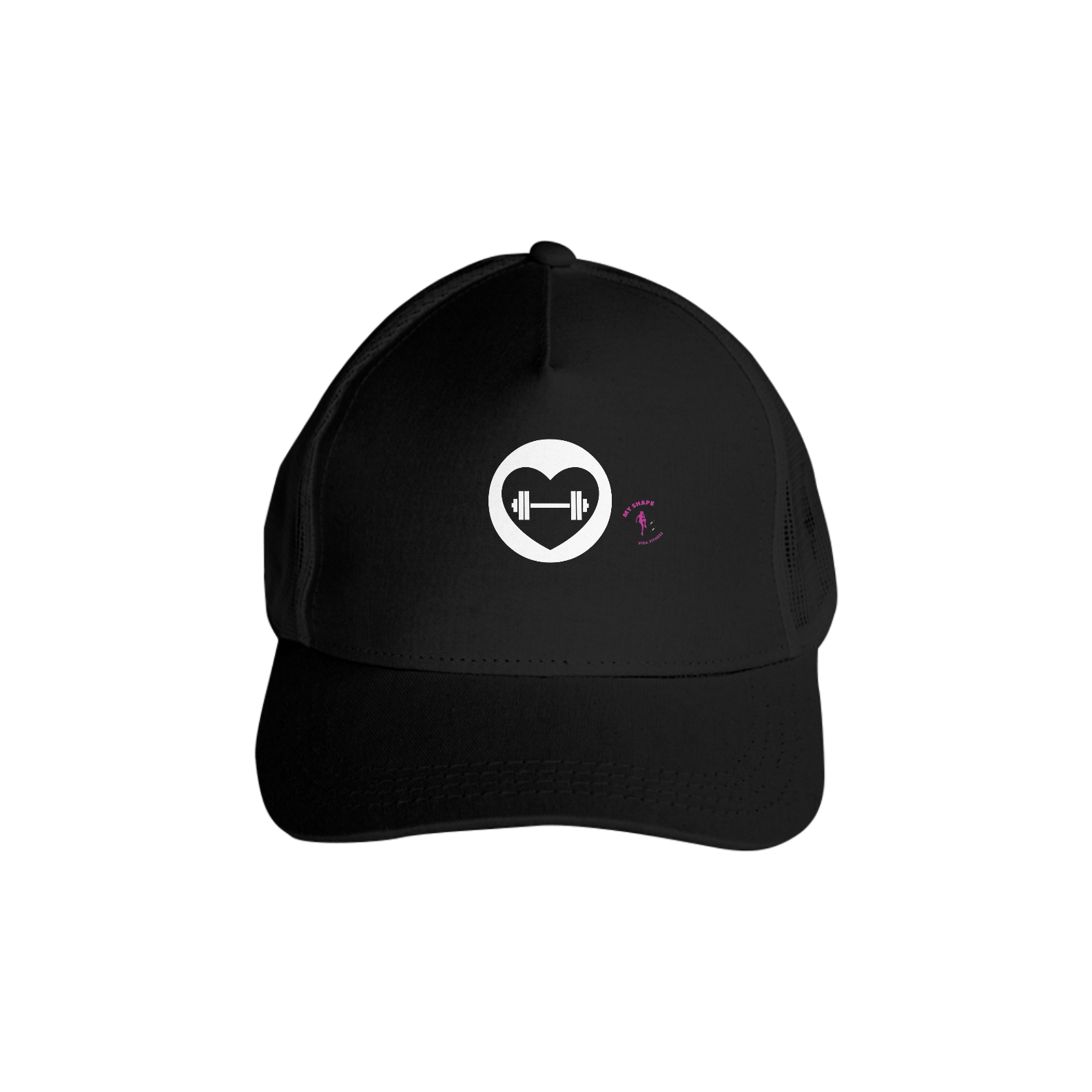 Boné com Tela Halter e Coração preto