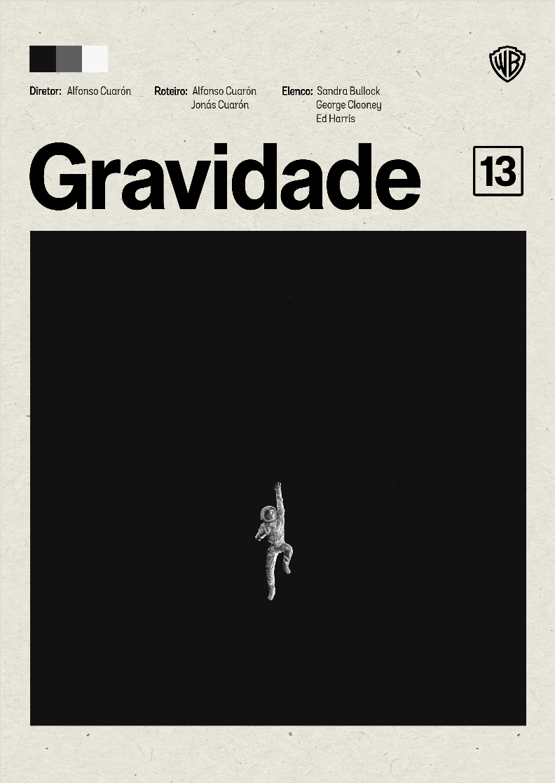 poster minimlaista Gravidade