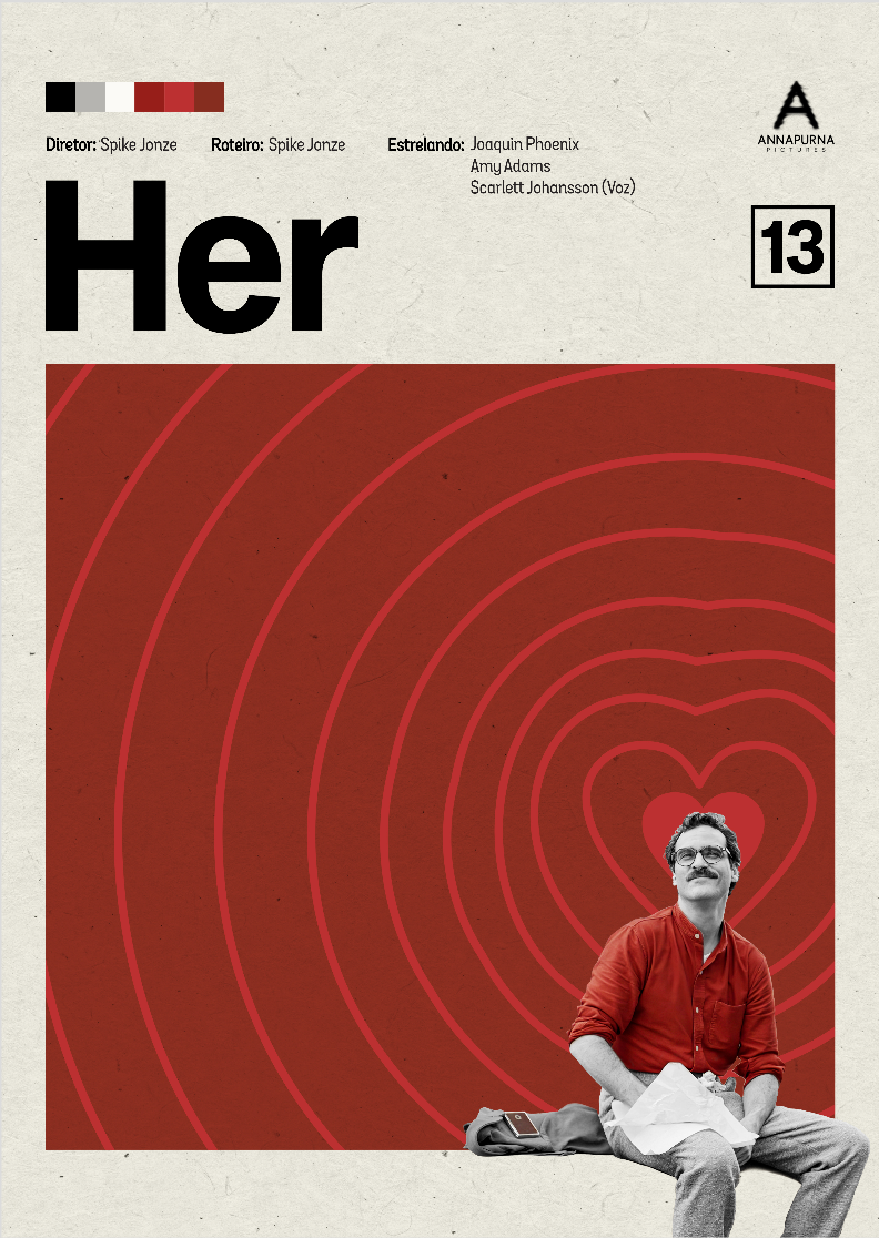 Poster MInimalista filme Her ( Ela)
