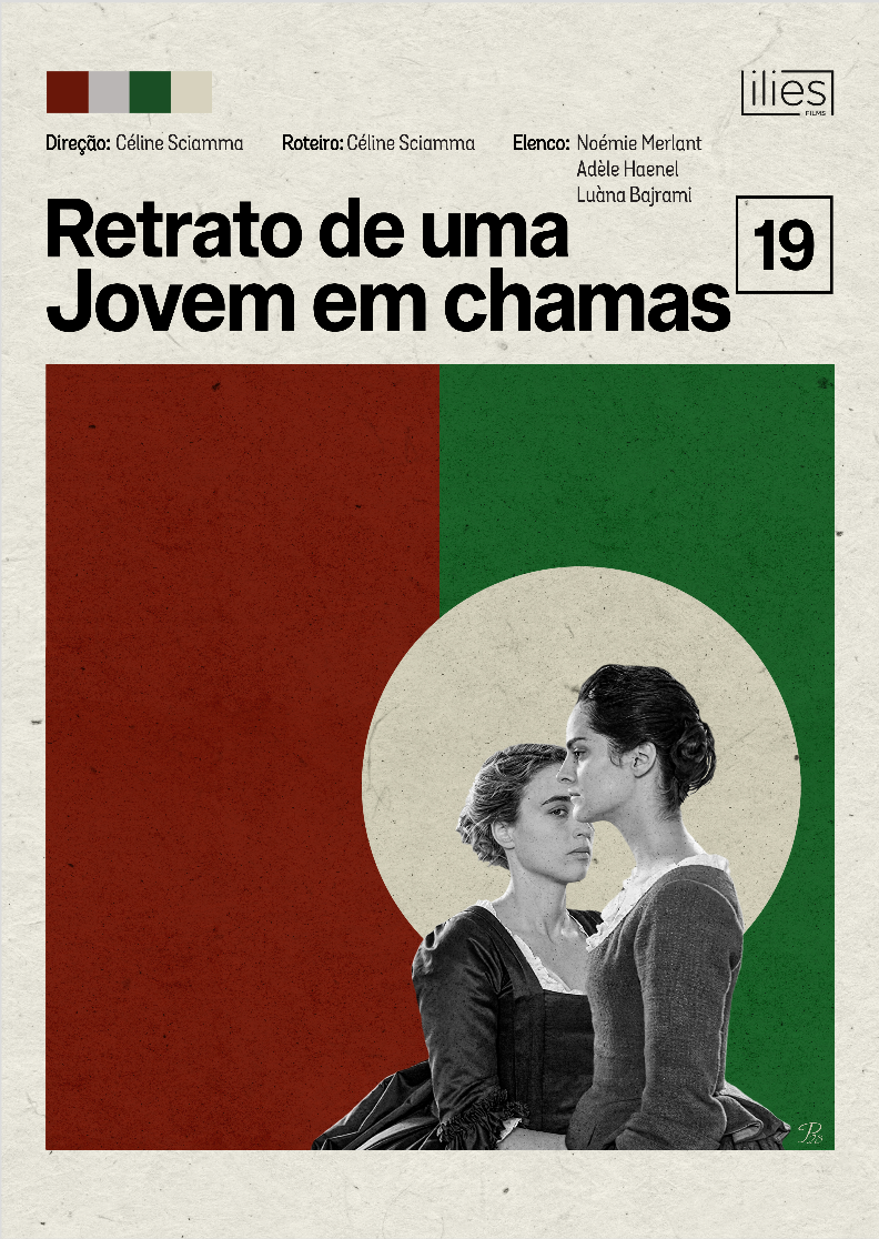 Poster minimalista do filme Retrato de uma Jovem em chamas