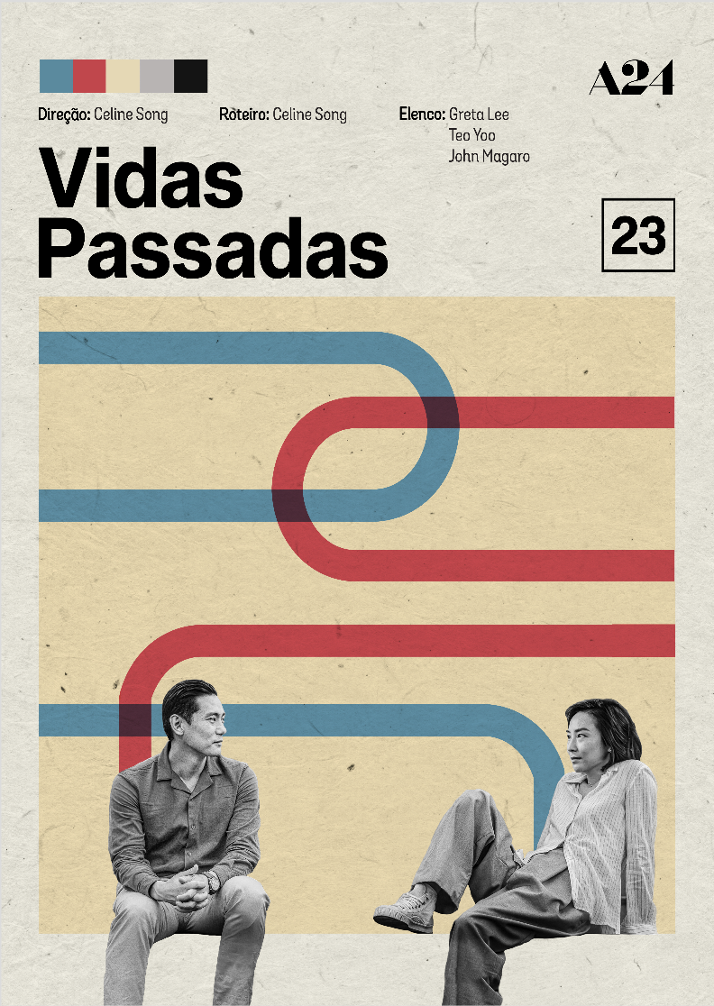 Poster MInimalista Filme Vidas Passadas (Past Lives)