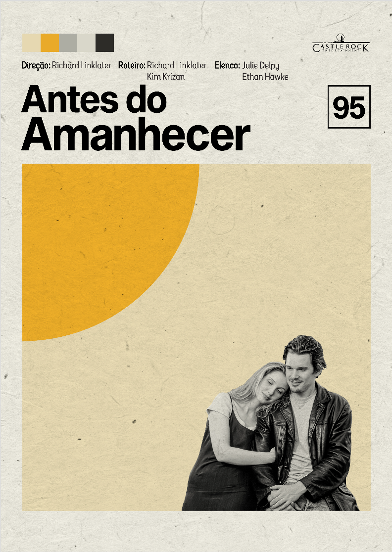 Pôster minimalista Trilogia do Antes | Antes do Amanhecer