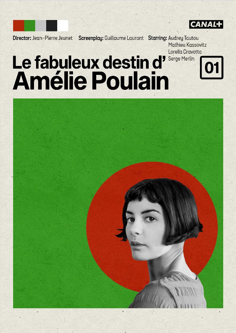 Poster MInimalista filme Amelie Poulain ( Título Francês)