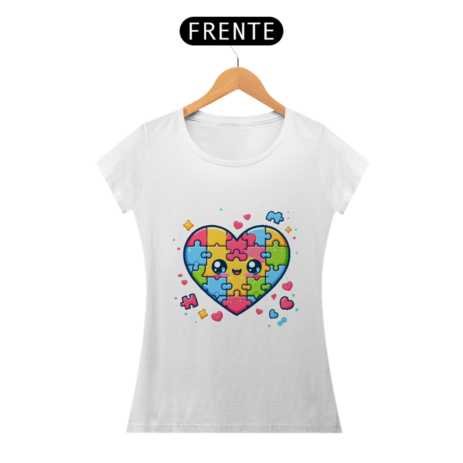 Camisa feminina meu coração está completo