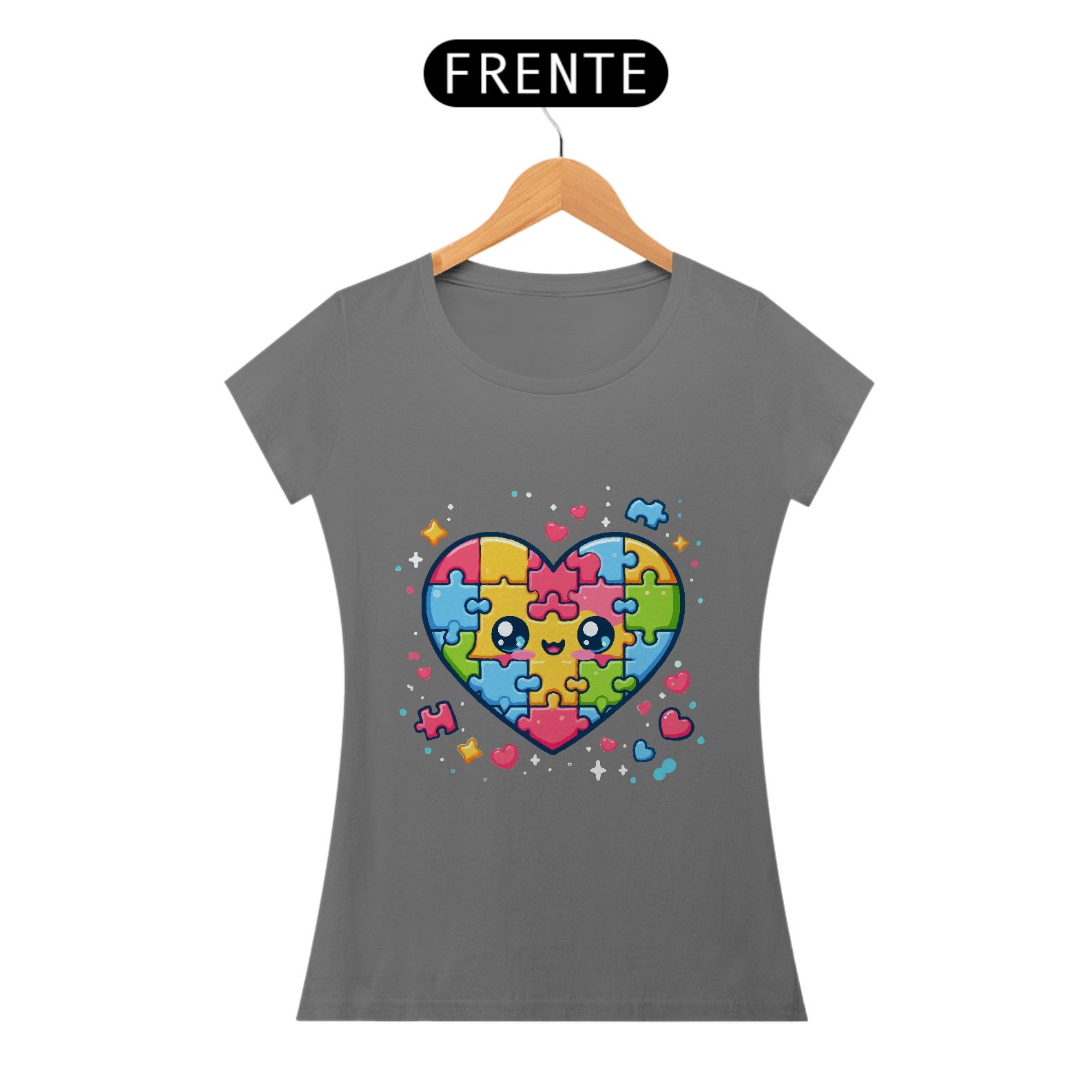 Camisa Estonada feminina Meu coração está completo