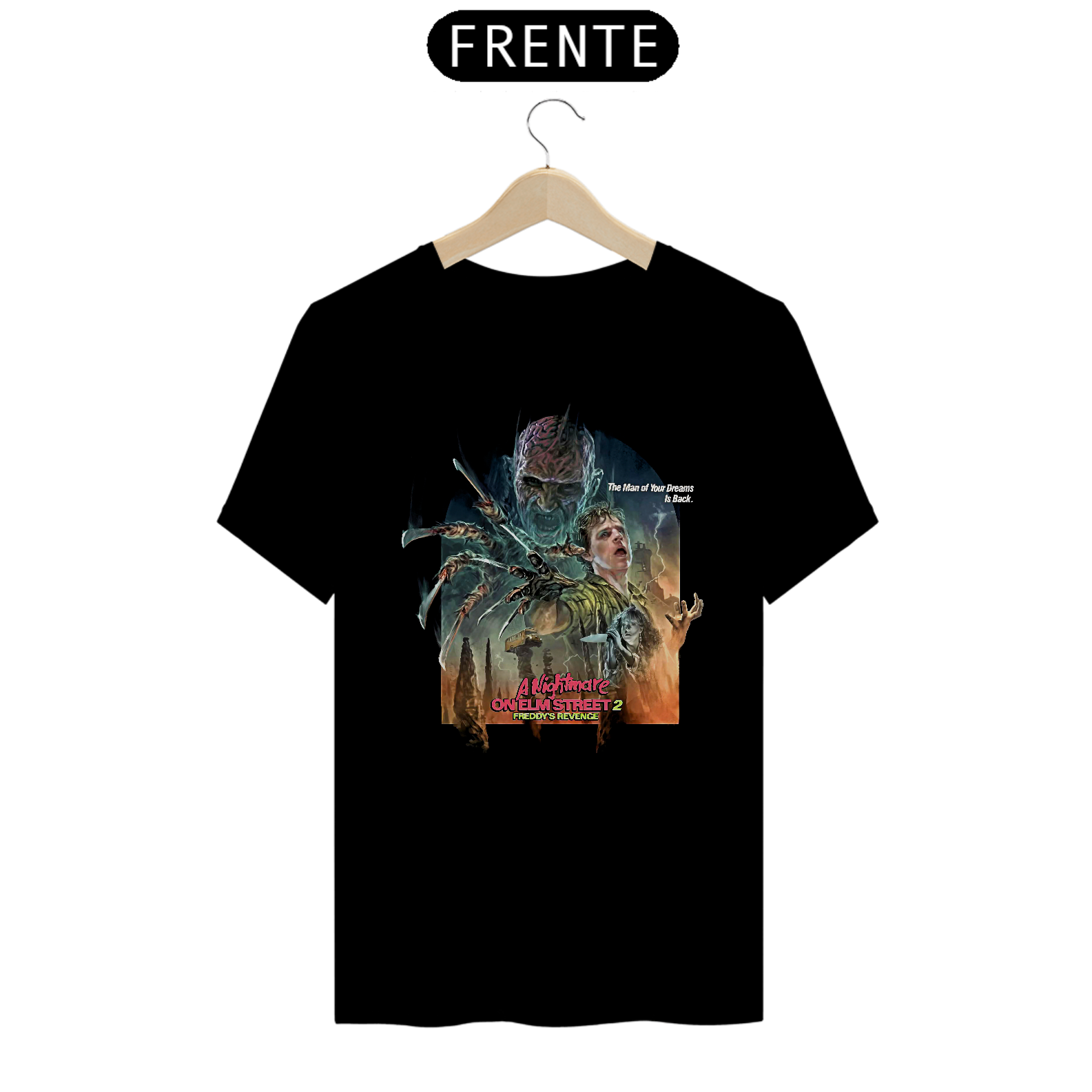 Camiseta A Hora do Pesadelo 2 - A Vingança de Freddy Estampa Filme Terror
