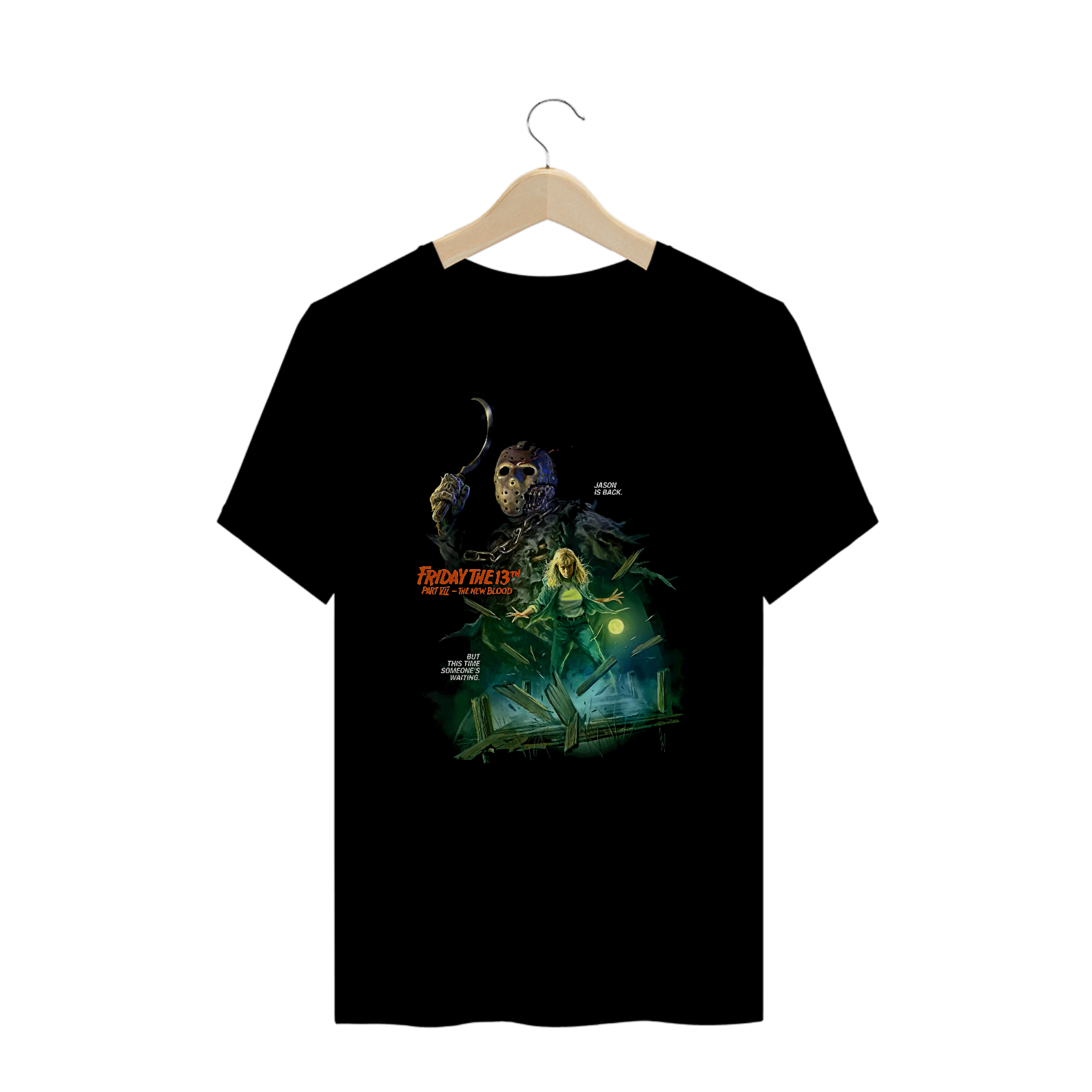 Camiseta Plus Size Sexta-Feira 13 - Parte 7 A Matança Continua Estampa Filme Terror