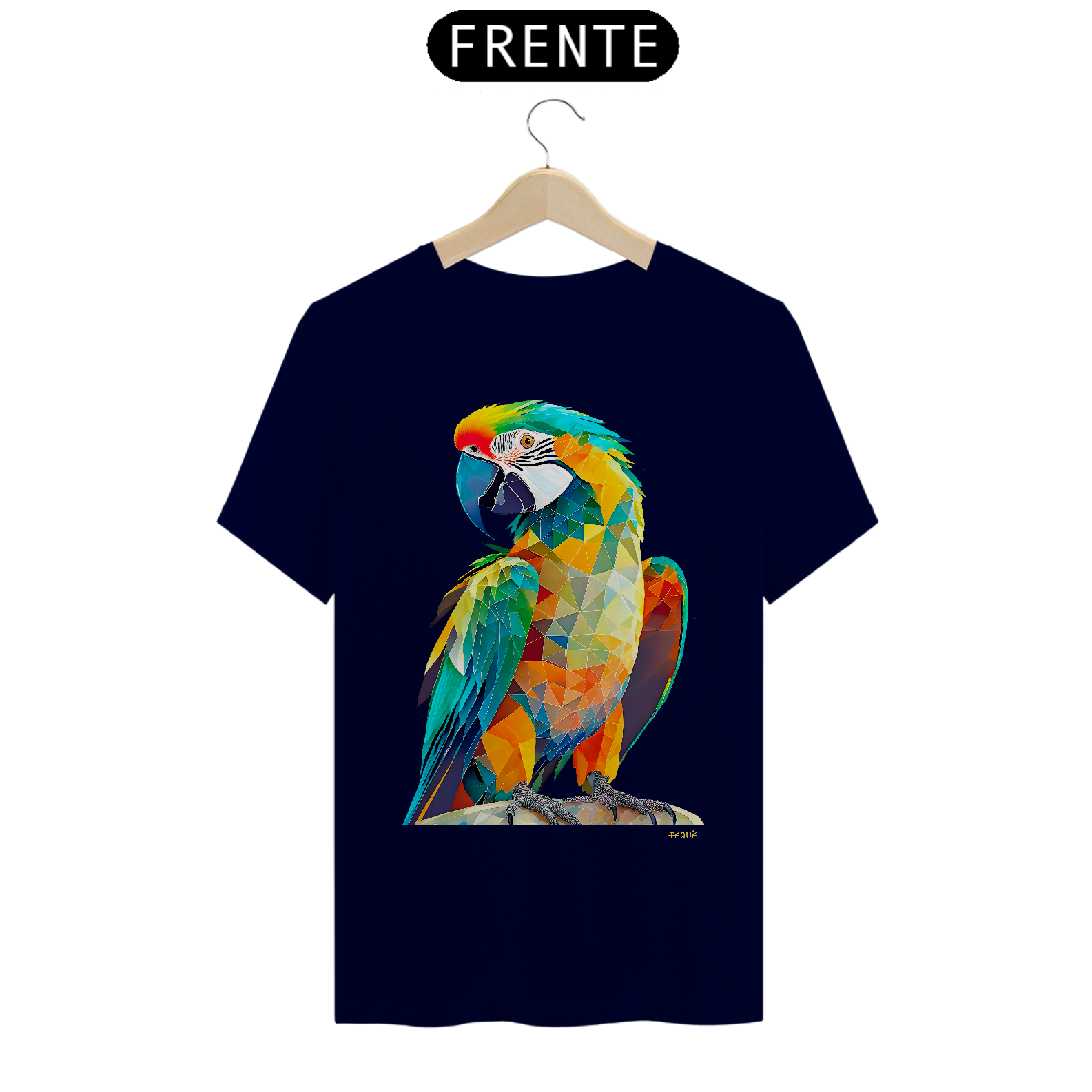 Camiseta Papagaio Poligonos