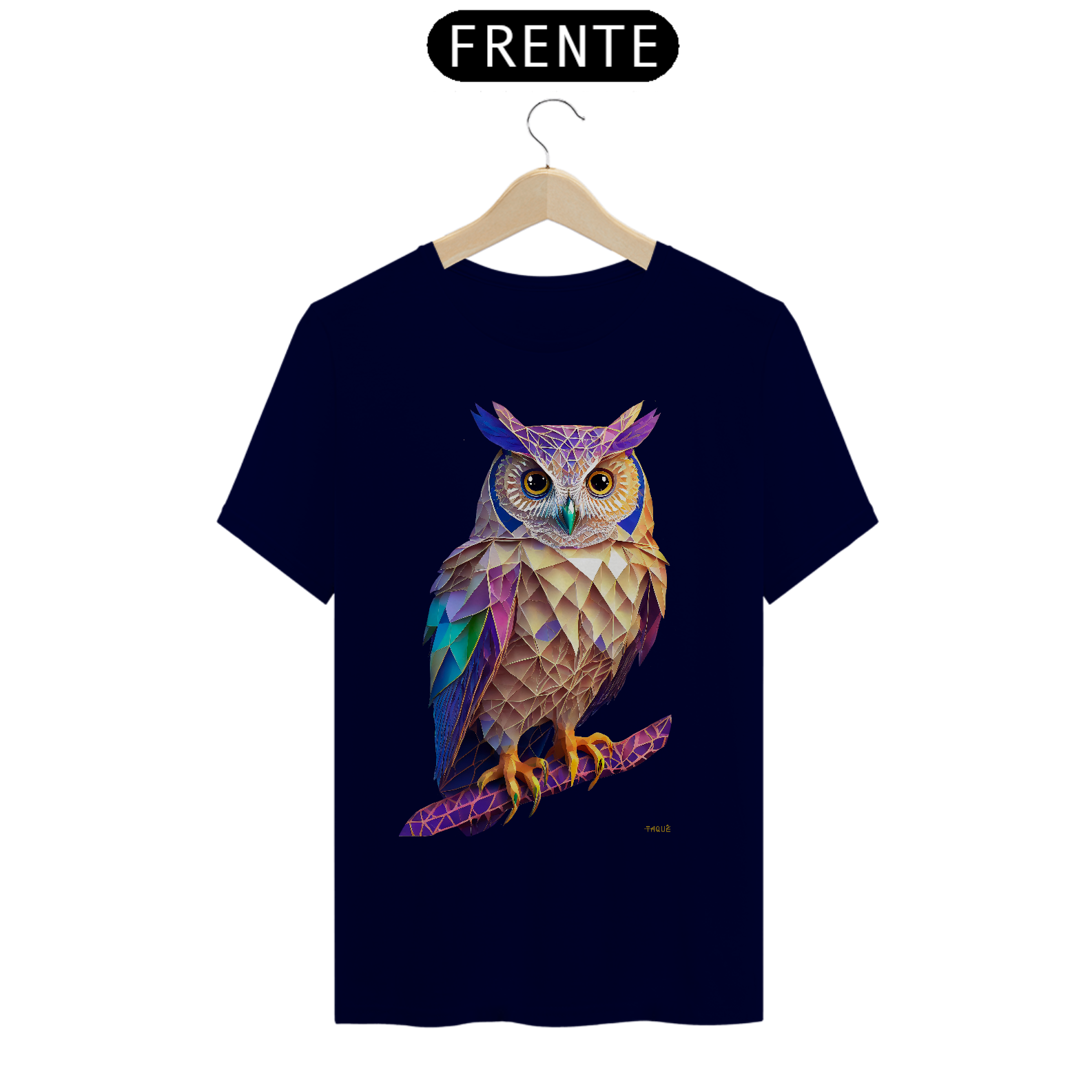 Camiseta Taquê Coruja Polígonos