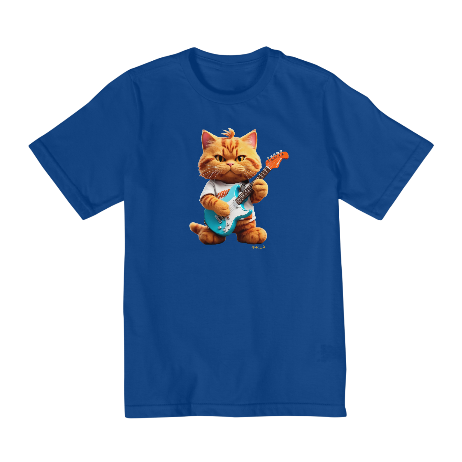 Camiseta Infantil (2 a 8) - Gatinho Roqueiro