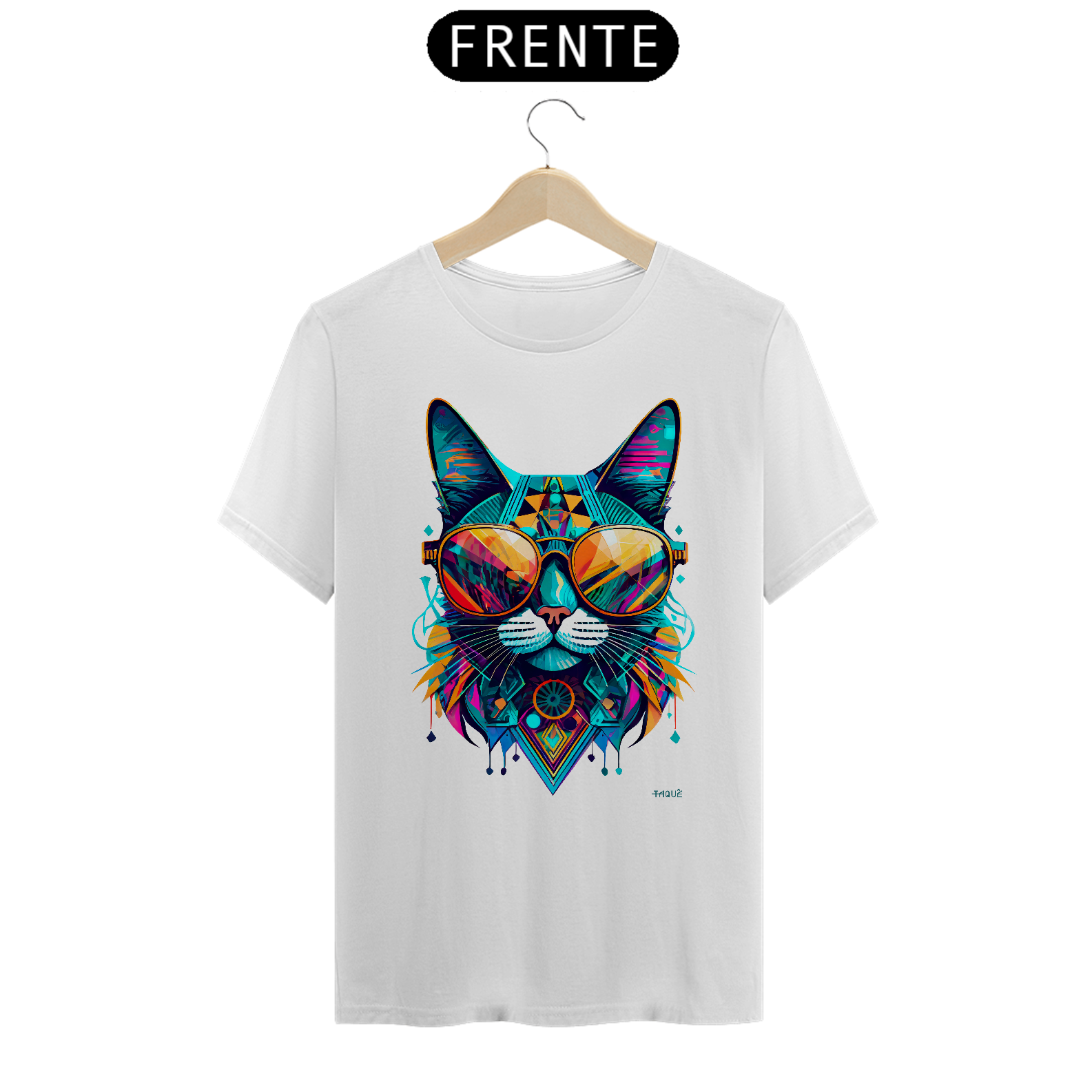 Camiseta Gato 1 Polígonos