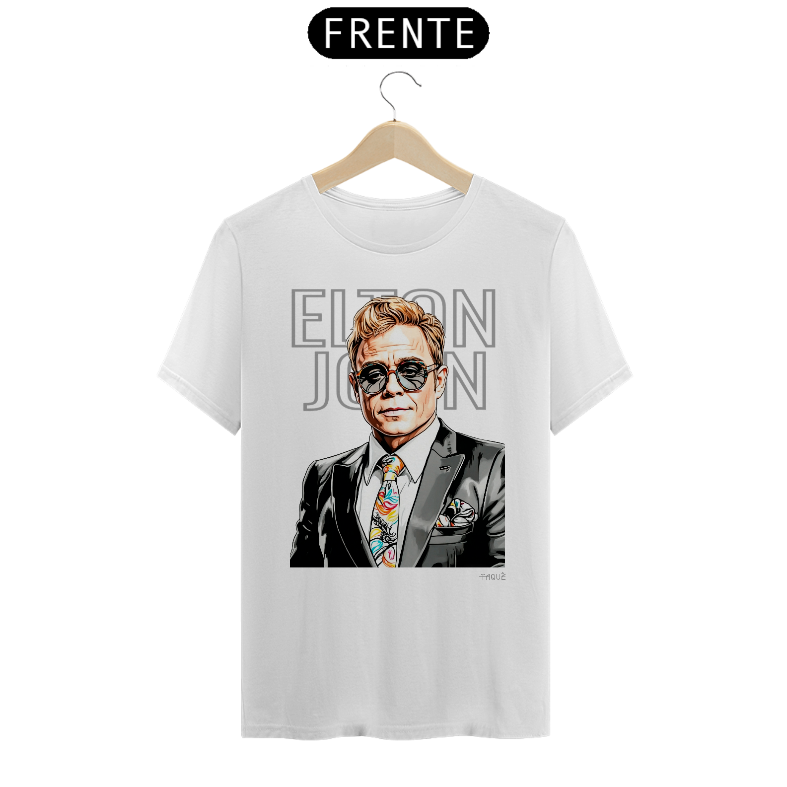 Camiseta Taquê Lendas - Elton John