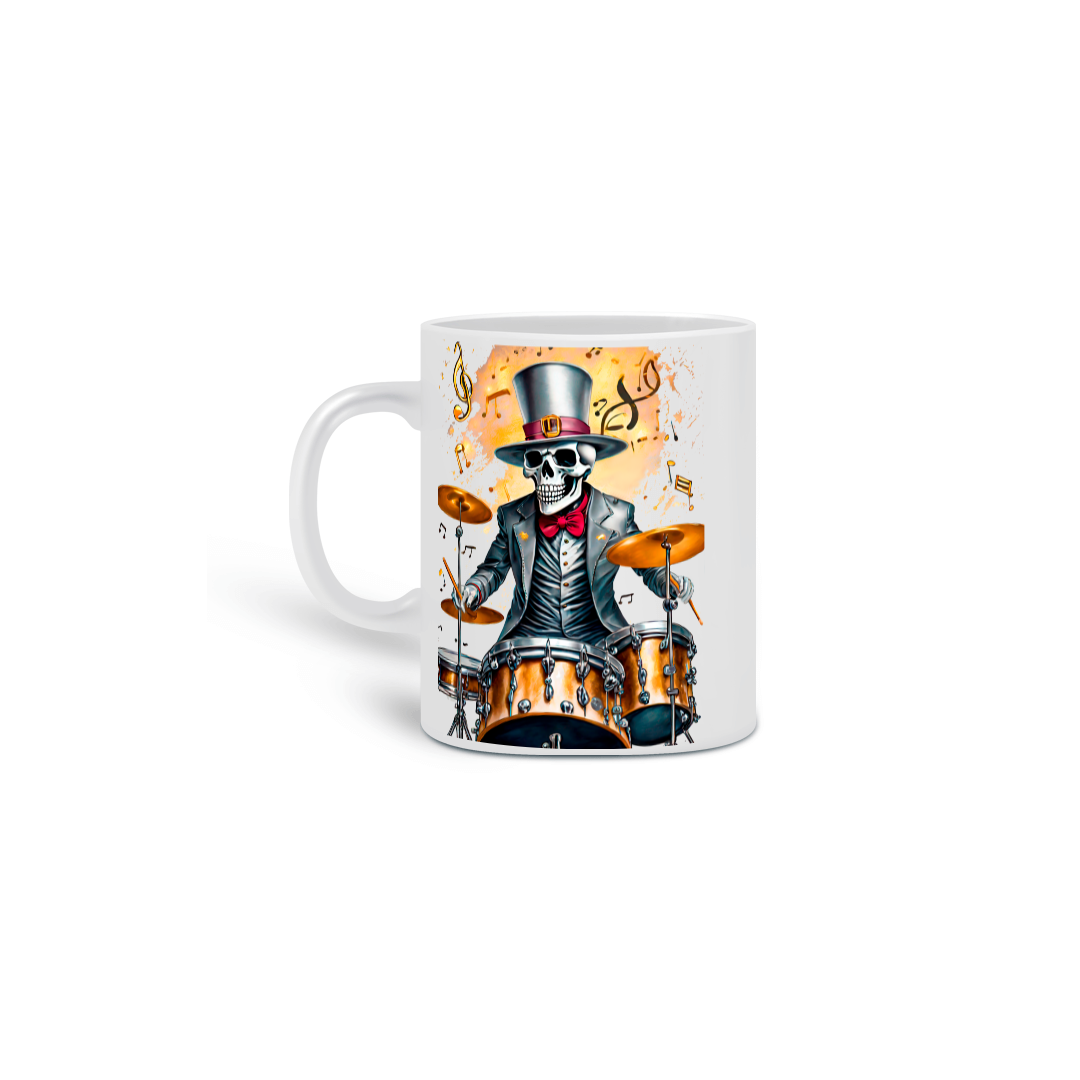 Caneca Taquê Skull Drummer