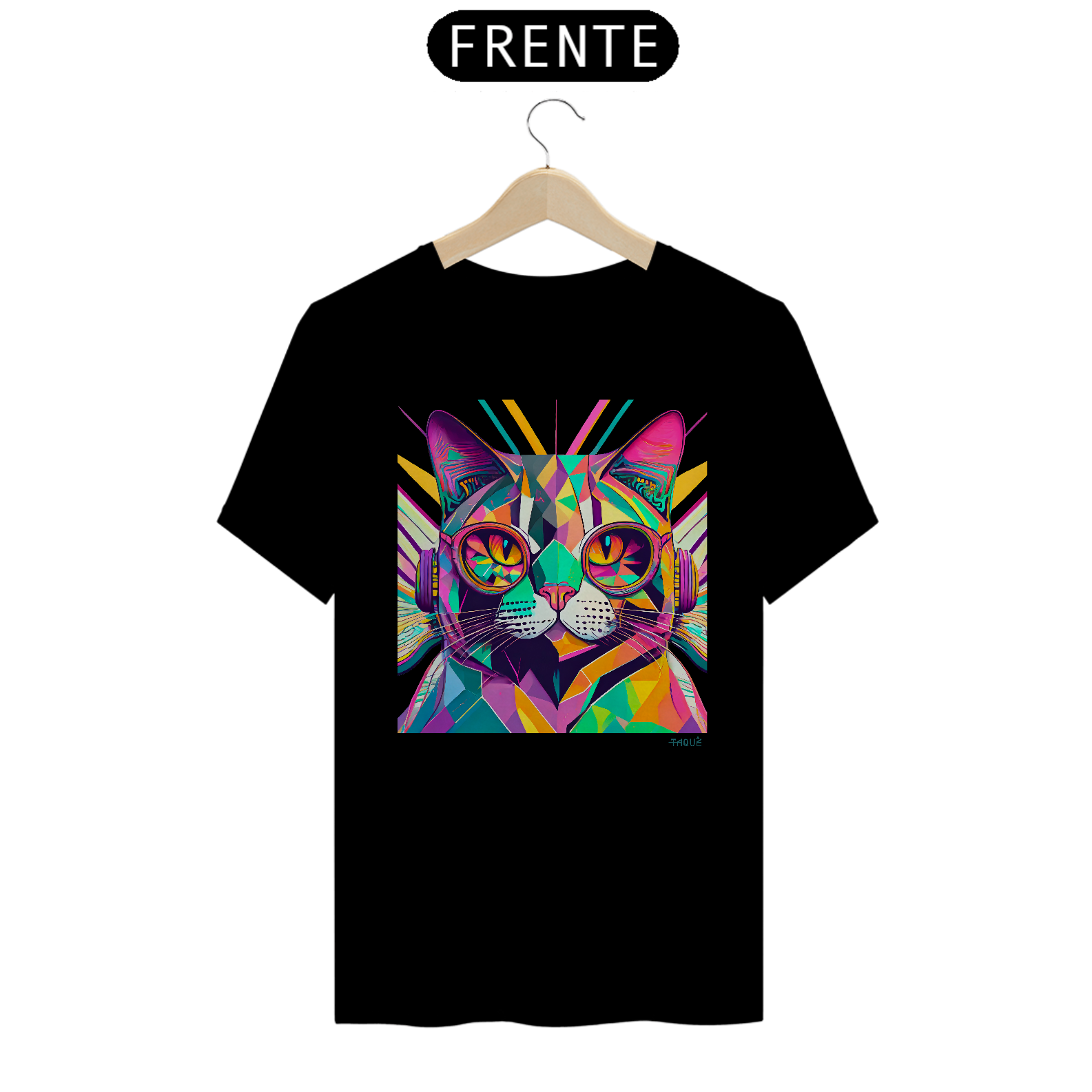 Camiseta Quality Polígonos - Gato 2