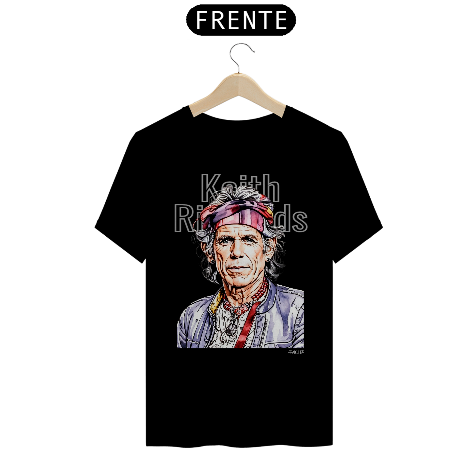 Camiseta Taquê Lendas - Keith Richards