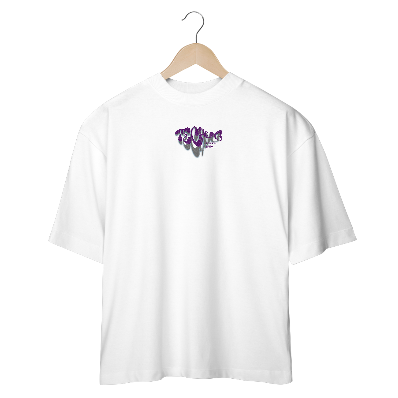 Camiseta Oversized Techno Essence - Branco