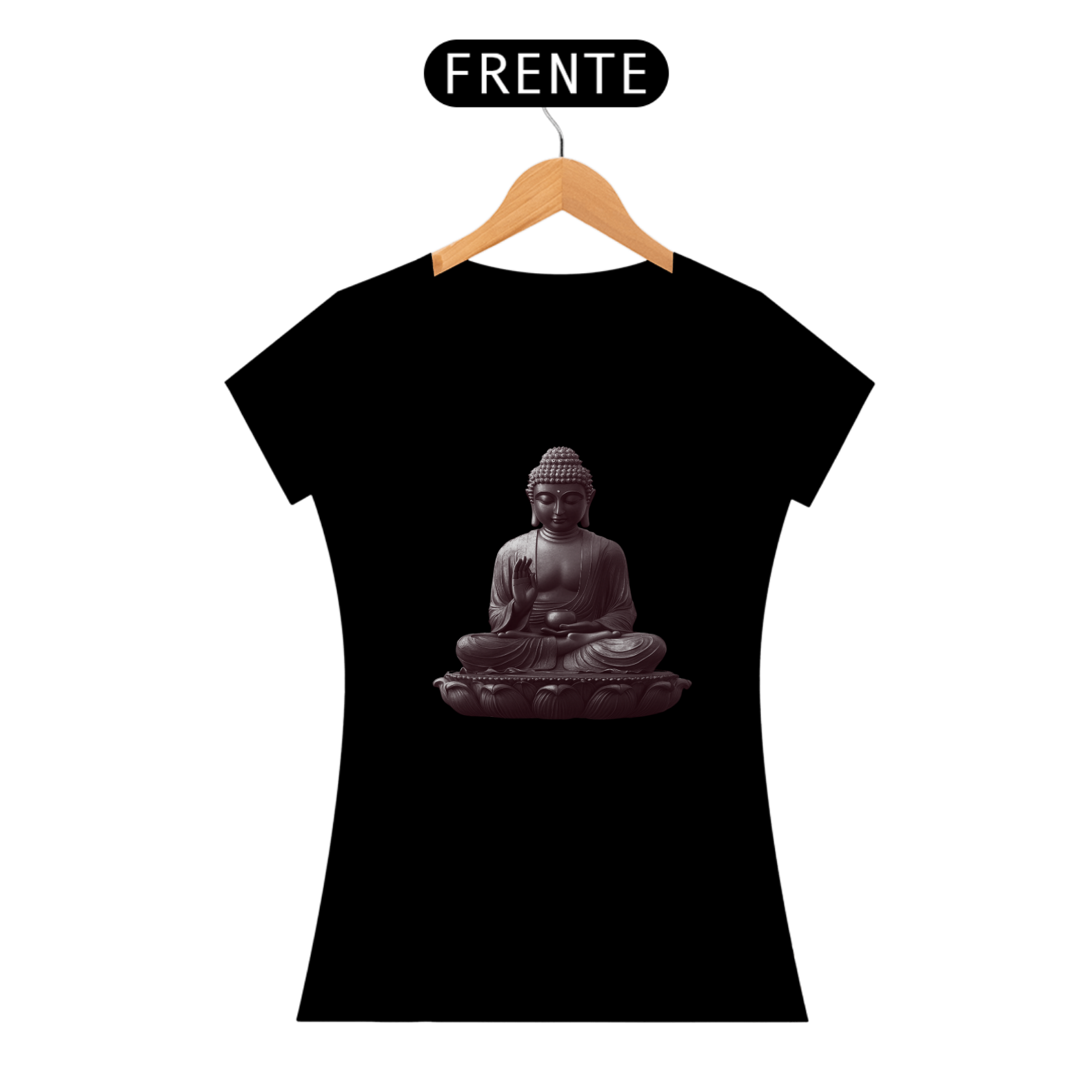 Camiseta Feminina Algodão Pima Mandala do Buda (Clássico)