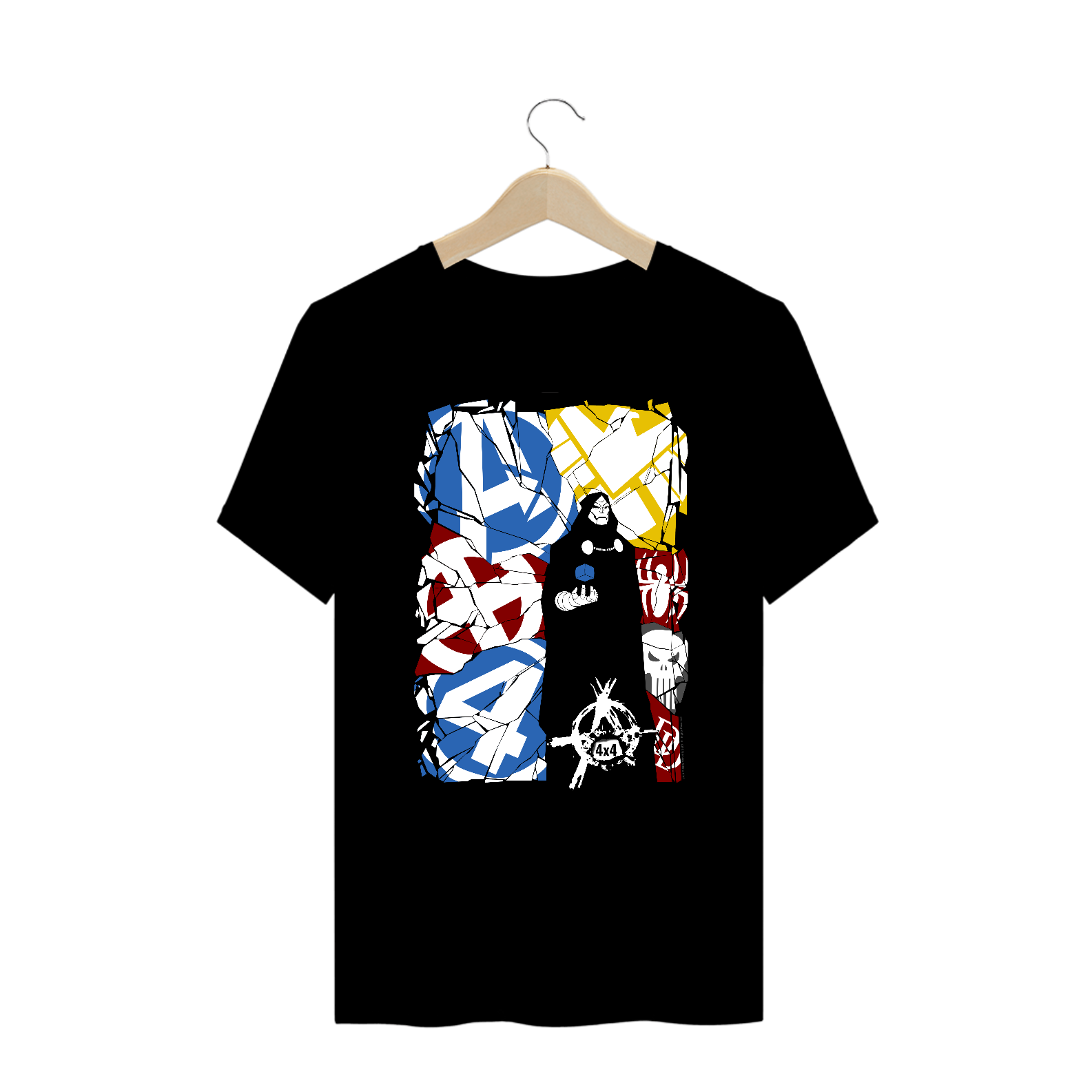Camiseta Plus Size - Esqueleto 4x4