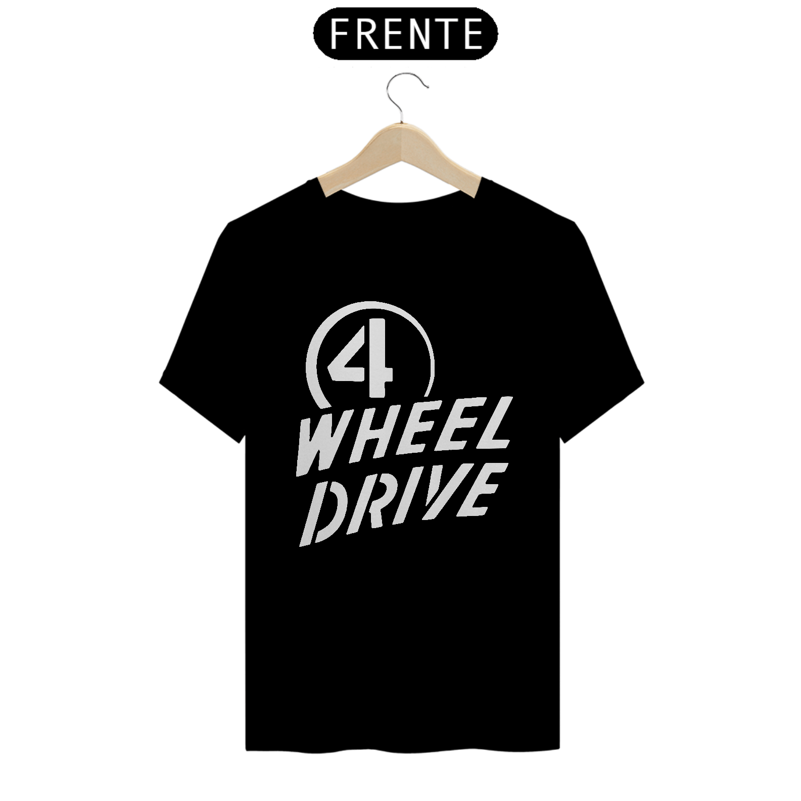 T-Shirt Quality - 4 WHEEL DRIVE - WHITE