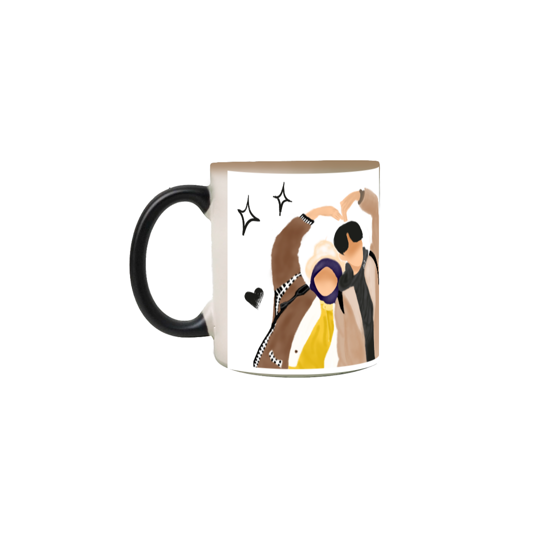 Caneca casal coração
