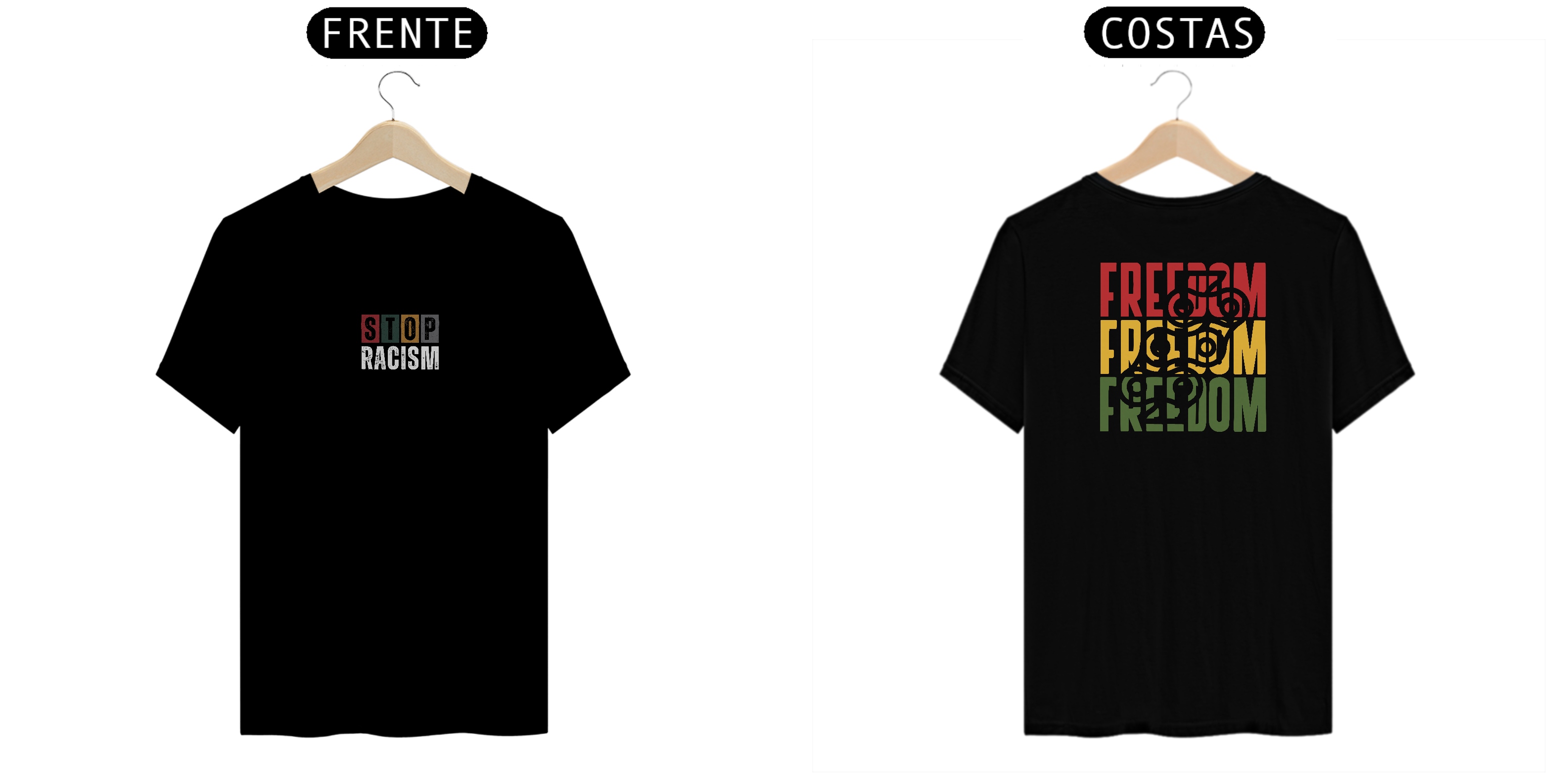 Camiseta stop racism/ freedom