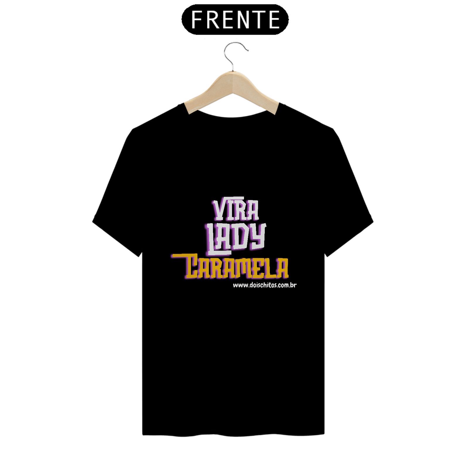 Camiseta - Vira Lady Caramela - Preta