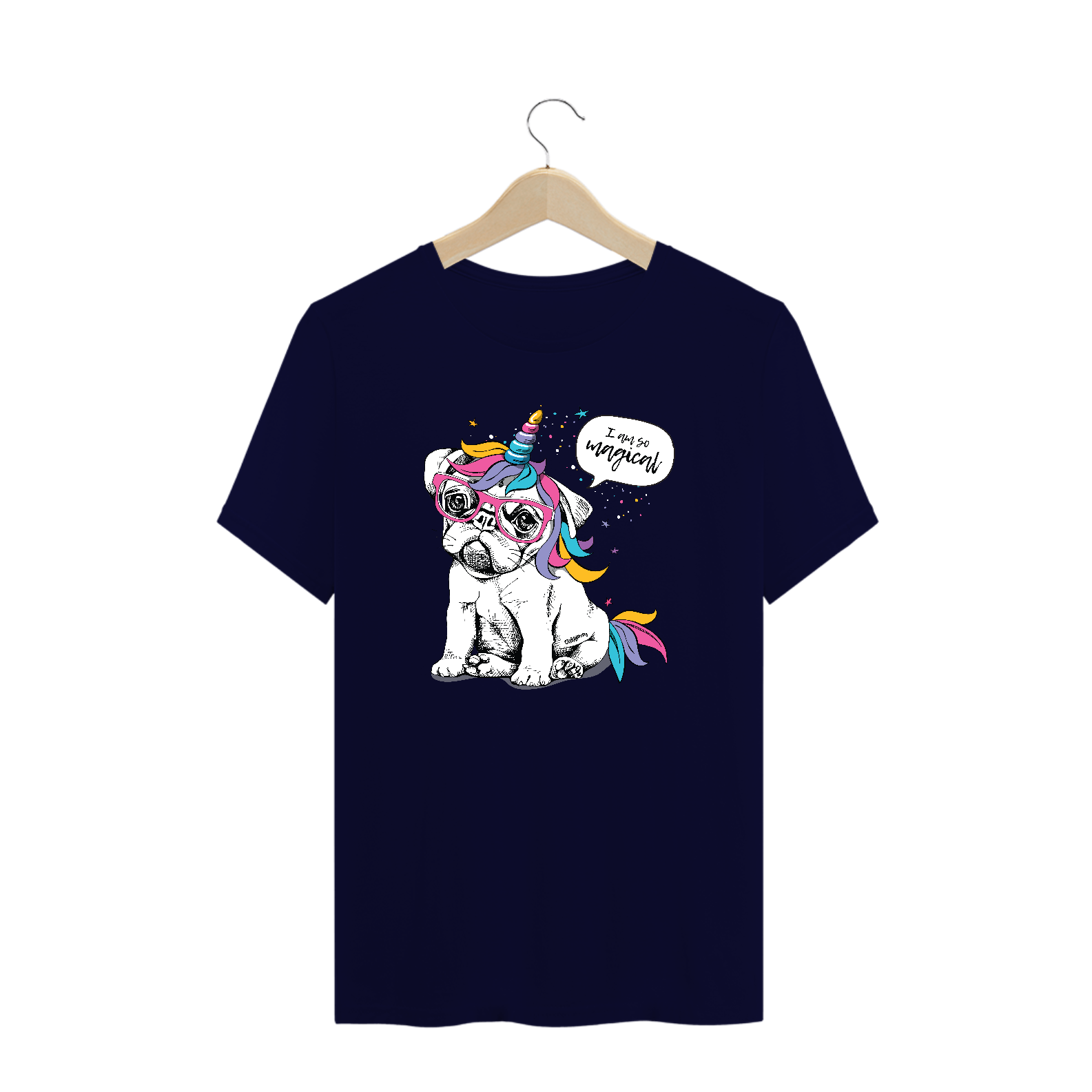 Camiseta Plus Size Bulldog Francês Unicórnio - I am So Magical