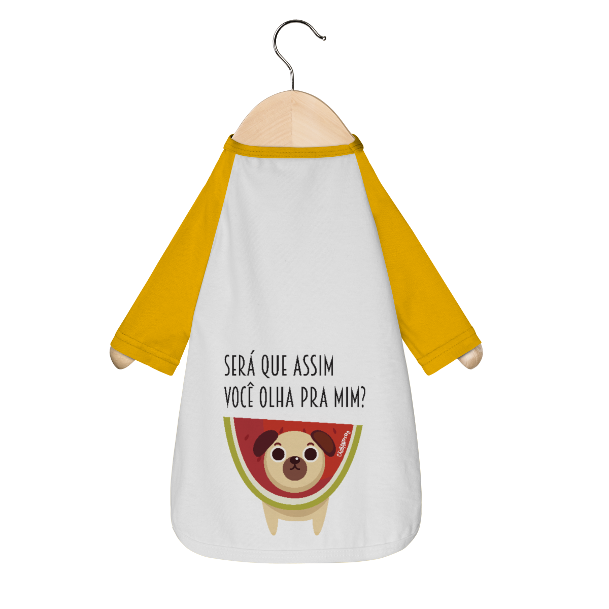 Camiseta para Cachorro Melancia - Será Que Assim Você Olha Pra Mim?